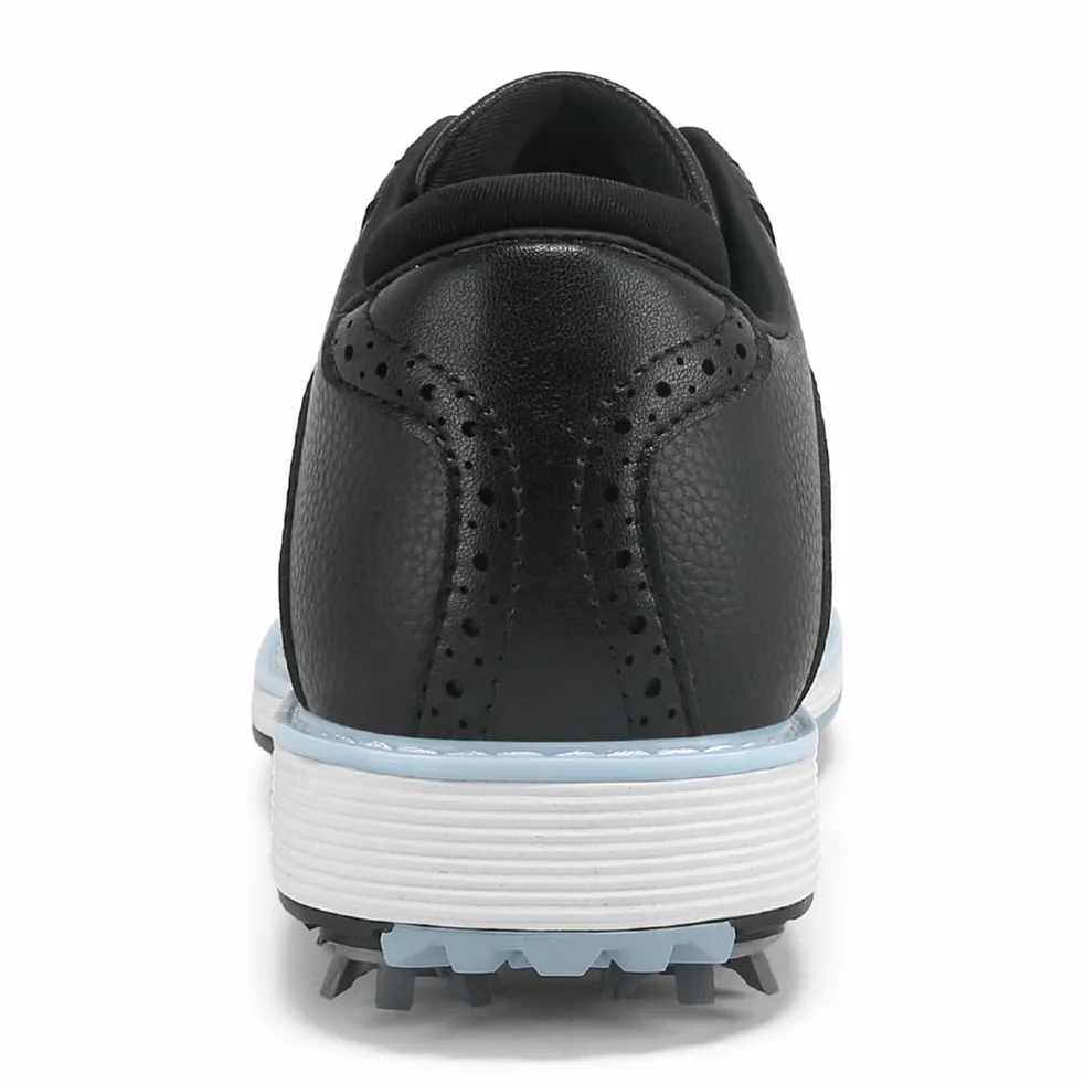 SDEQA Zapatos de Golf Impermeables para Mujer con 9 Clavos Cuero, Zapatillas de Golf para golfistas, Talla Grande