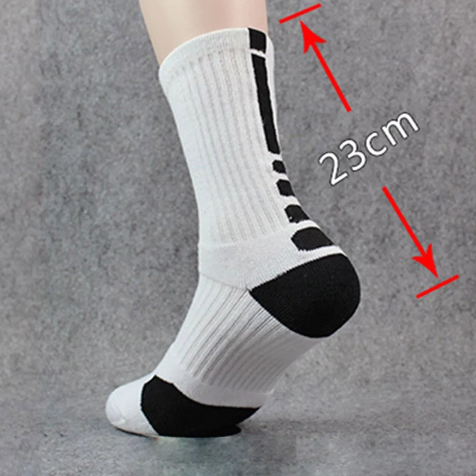 5 Pares de Hombres Deportes Calcetines con amortiguación Terry Baloncesto Ciclismo Running Senderismo Tenis Socket Ski Women Cotton Sports Socks 39-45