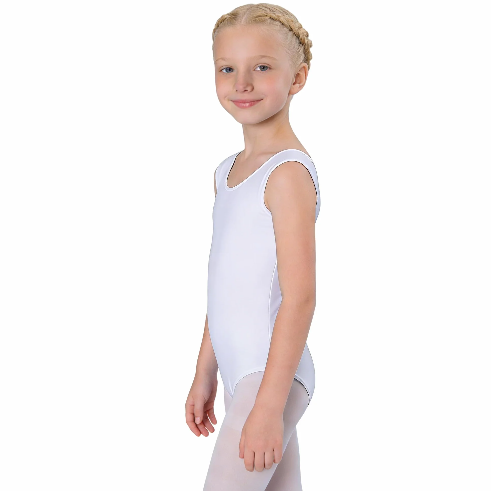 Wildarms Maillot de Ballet para Niñas sin Mangas, Leotardo de Danza Infantil para Gimnasia, Baile y Disfraces