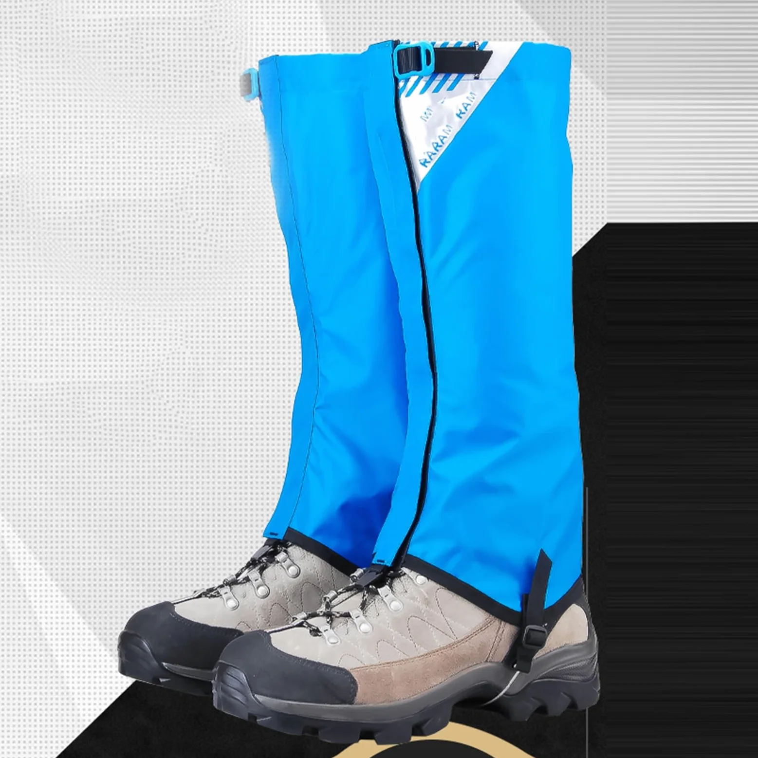 Polainas For Piernas, For Caza Y Senderismo, con Gancho Metálico For Cordones, Ajustables For Botas De Nieve, Senderismo Y Caza, For Hombres Y Mujeres(Blue,40X34cm)