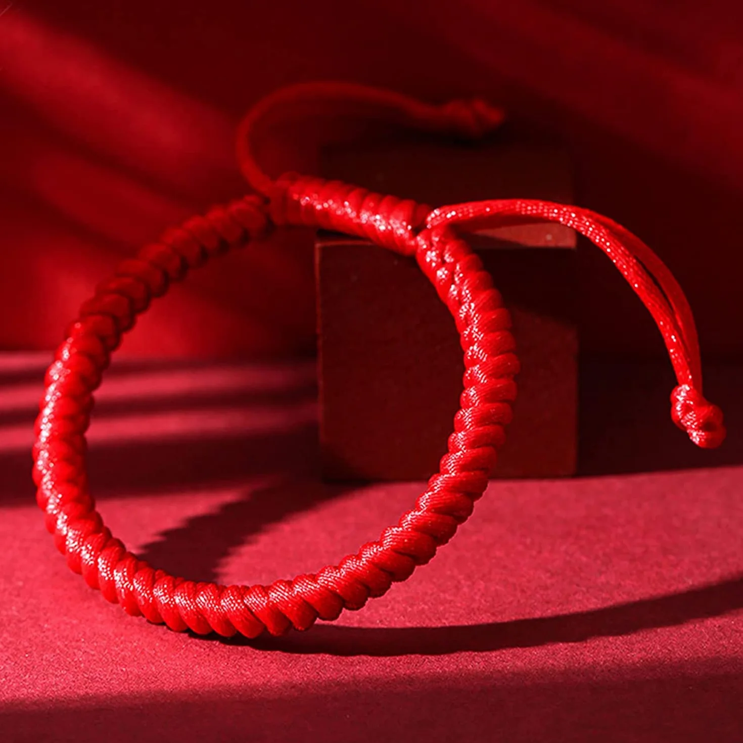 Pulseras de Cuerda, Pulseras para Mujer, Pulsera de Cuentas Pulsera de Hilo Rojo Pulsera roja Amuleto Pulsera de Buena Suerte