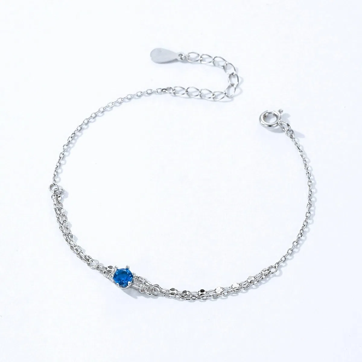 Pulseras para mujer, pulsera de novia, cadena de doble capa con topacio, regalos únicos para mujer