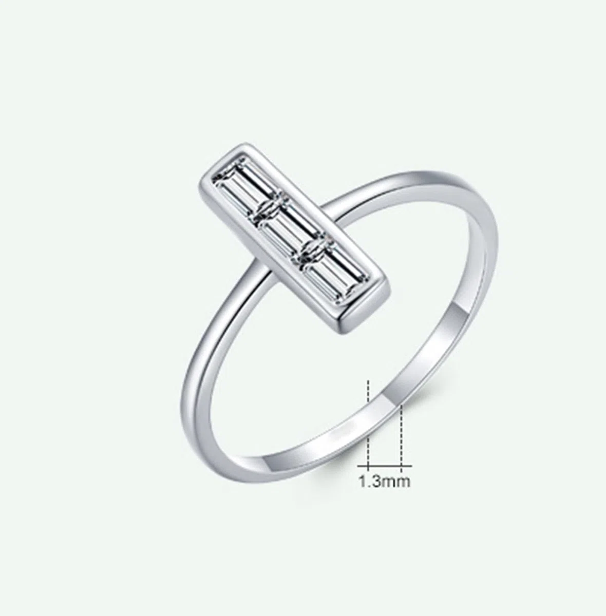 Anillos de compromiso para mujer, oro, alianza de boda de oro blanco único con moissanite, anillo de aniversario de oro auténtico