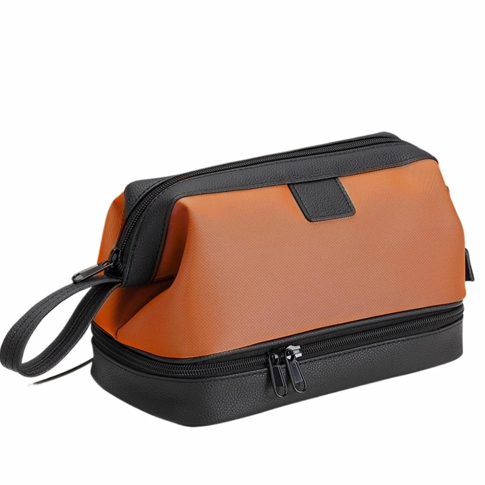 Neceser Hombre Bolsa de Aseo Impermeable portátil, Bolsa Almacenamiento Viaje for baño con separación Seca/húmeda, Negocios for Hombres(Gray Double Layer)