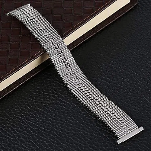 Correa de Reloj, extensión elástica, repuestos de Correa de Reloj de Acero Inoxidable para Hombres y Mujeres, Correa de Brazalete de Reloj sin Hebilla