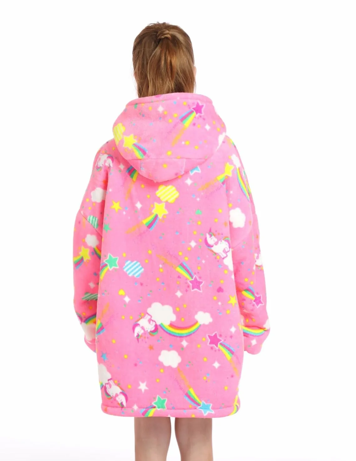 Sudadera con Capucha para Niñas Sudadera con Capucha de Gran Tamaño para Niños con Bolsillo Ropa de Invierno