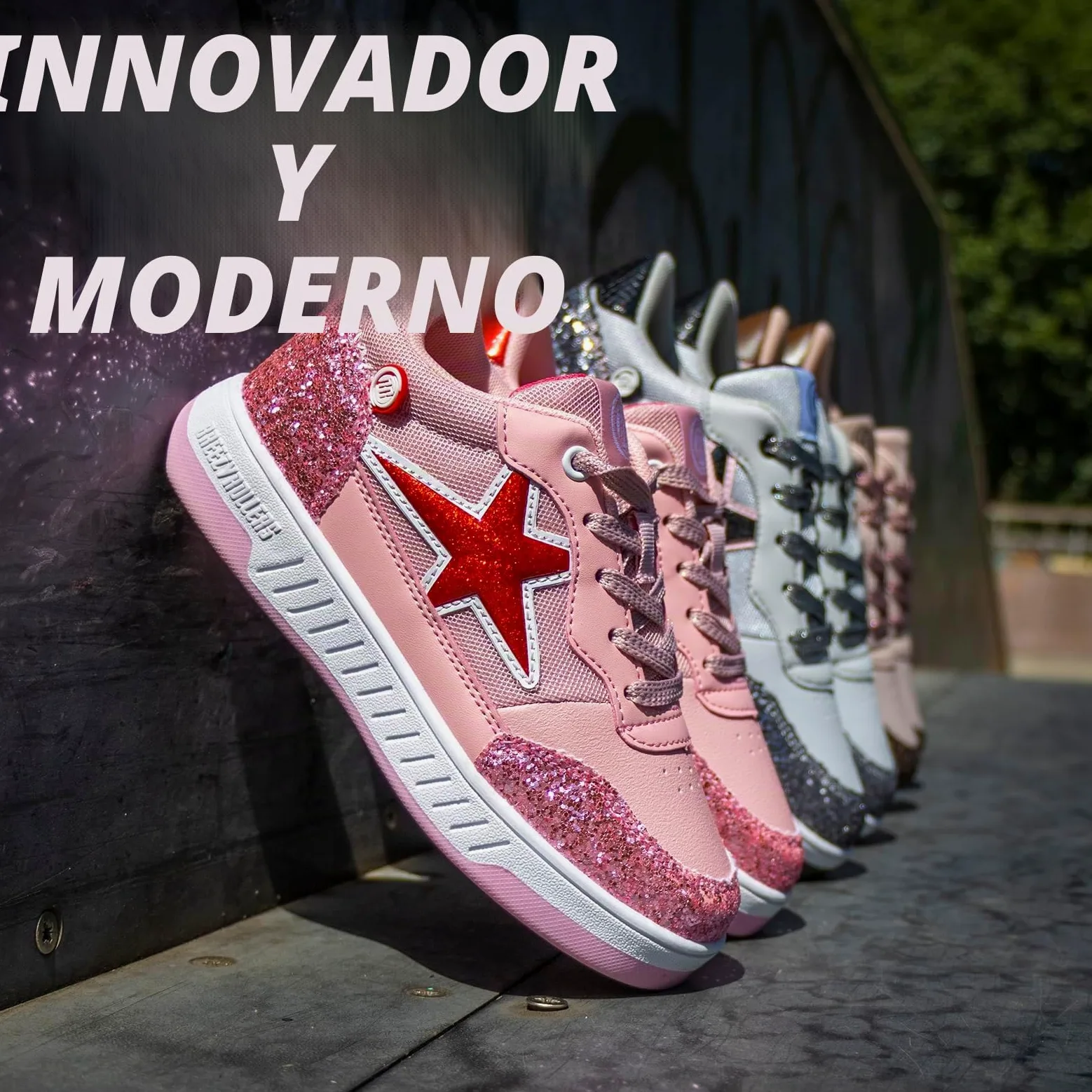 BREEZY ROLLERS Zapatos con Ruedas para Niños | Zapatillas-Patines Infantiles | De Zapatos Callejeros a Patines en Segundos | Sistema de Clic Patentado | Zapatillas con Ruedas para Niñas y Niños