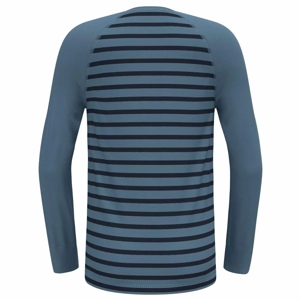 Odlo Odlo Thermounterwäsche Kinder Active Warm Stripes I Sportunterwäsche Mädchen Jungen I Langarm Thermoshirt Camiseta Unisex niños (Pack de 1)