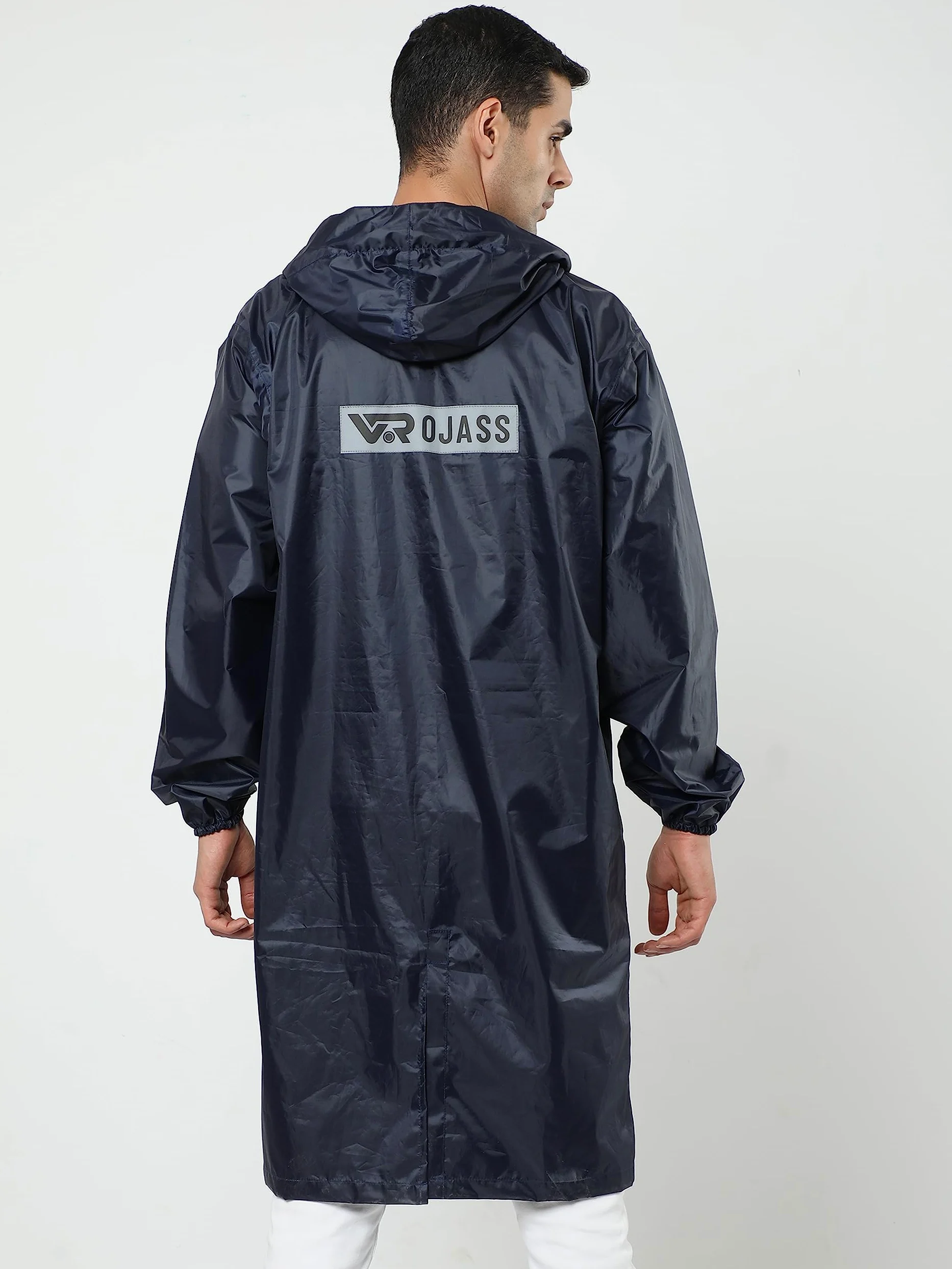 VROJASS Chubasquero para hombre, 100% poliéster impermeable, parte superior para temporada lluviosa, paquete de 1