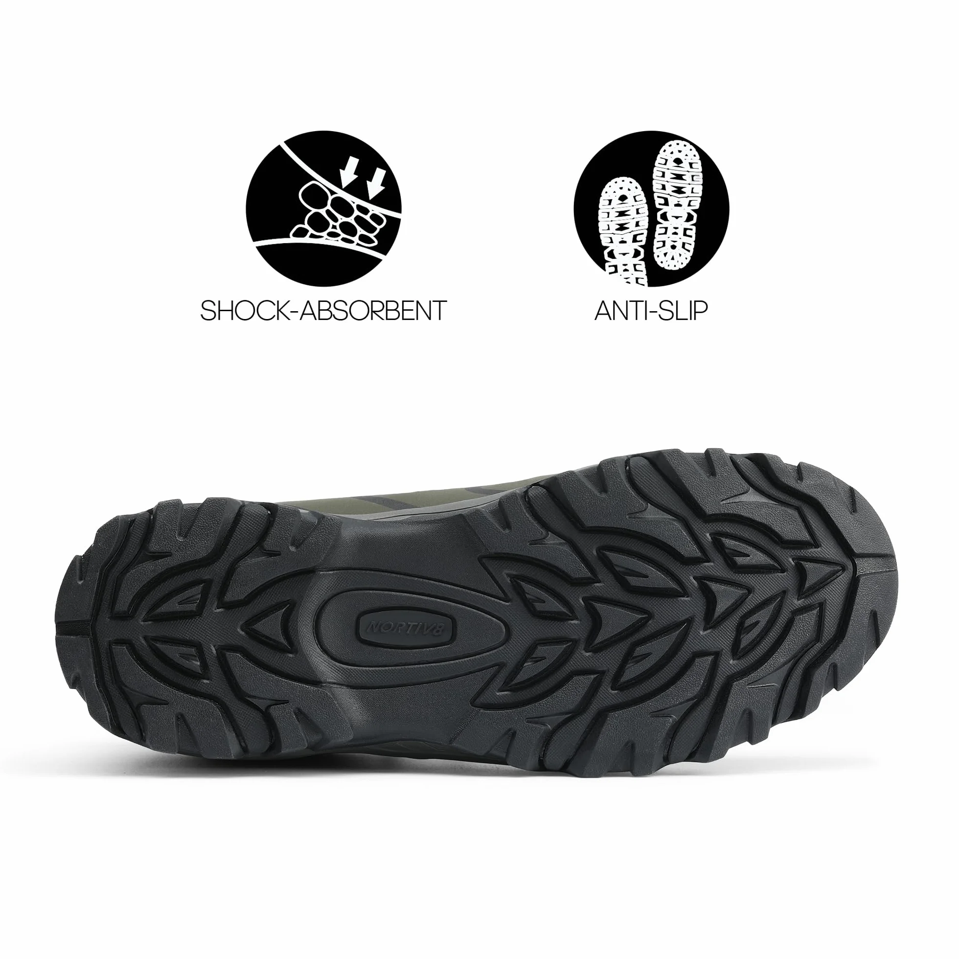 NORTIV 8 Zapatos de Senderismo Hombres Zapatillas Trekking Impermeables Botas Montaña Ligeros al Aire Libre