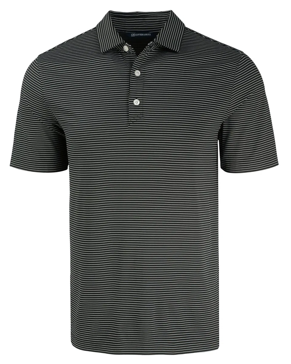 Cutter & Buck Forge Eco Fine Line Stripe Stretch Recycled Mens Polo Forge Eco - Polo para Hombre con Rayas Finas y recicladas Hombre