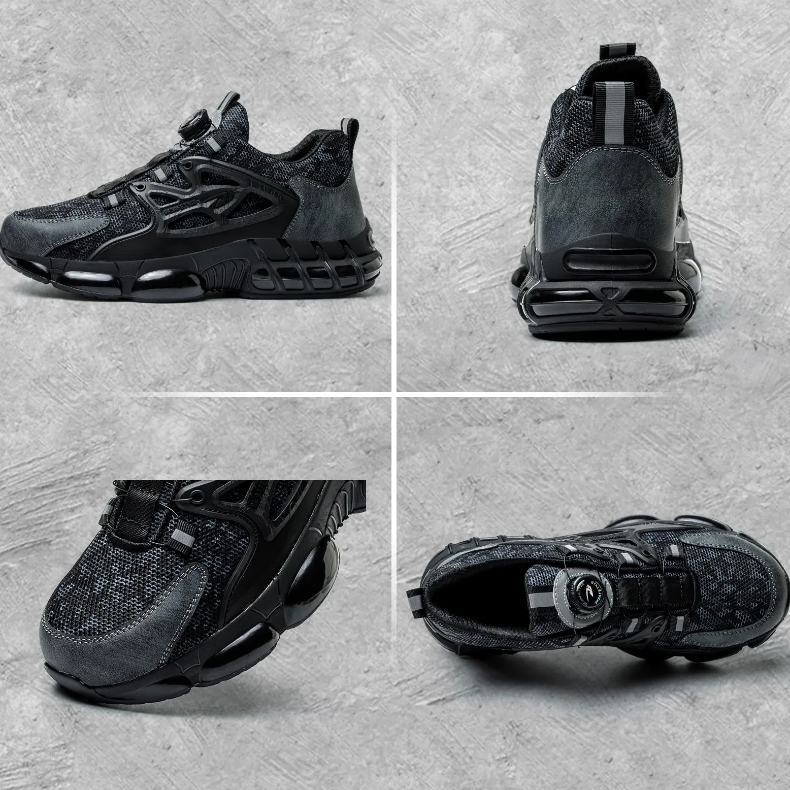 Zapatos de Seguridad para Hombre Mujer Puntera de Acero Zapatillas Trabajo Transpirable Ligero Liberación Comodo Rápida Calzado de Seguridad 36-48 EU