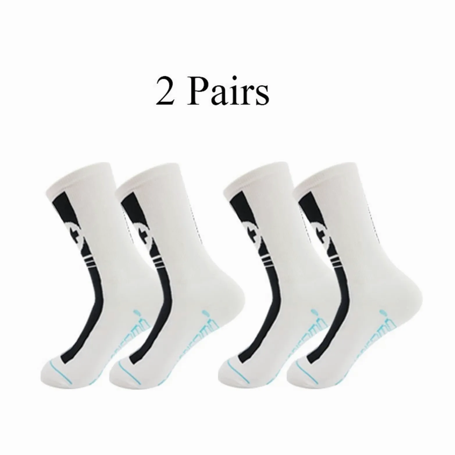 2 Pares de Calcetines de Ciclismo Hombres en Tubo Multicolor Deportes Anti Deslizamiento Calcetines Entrenamiento Calcetines Forrados con Calcetines de Tobillo