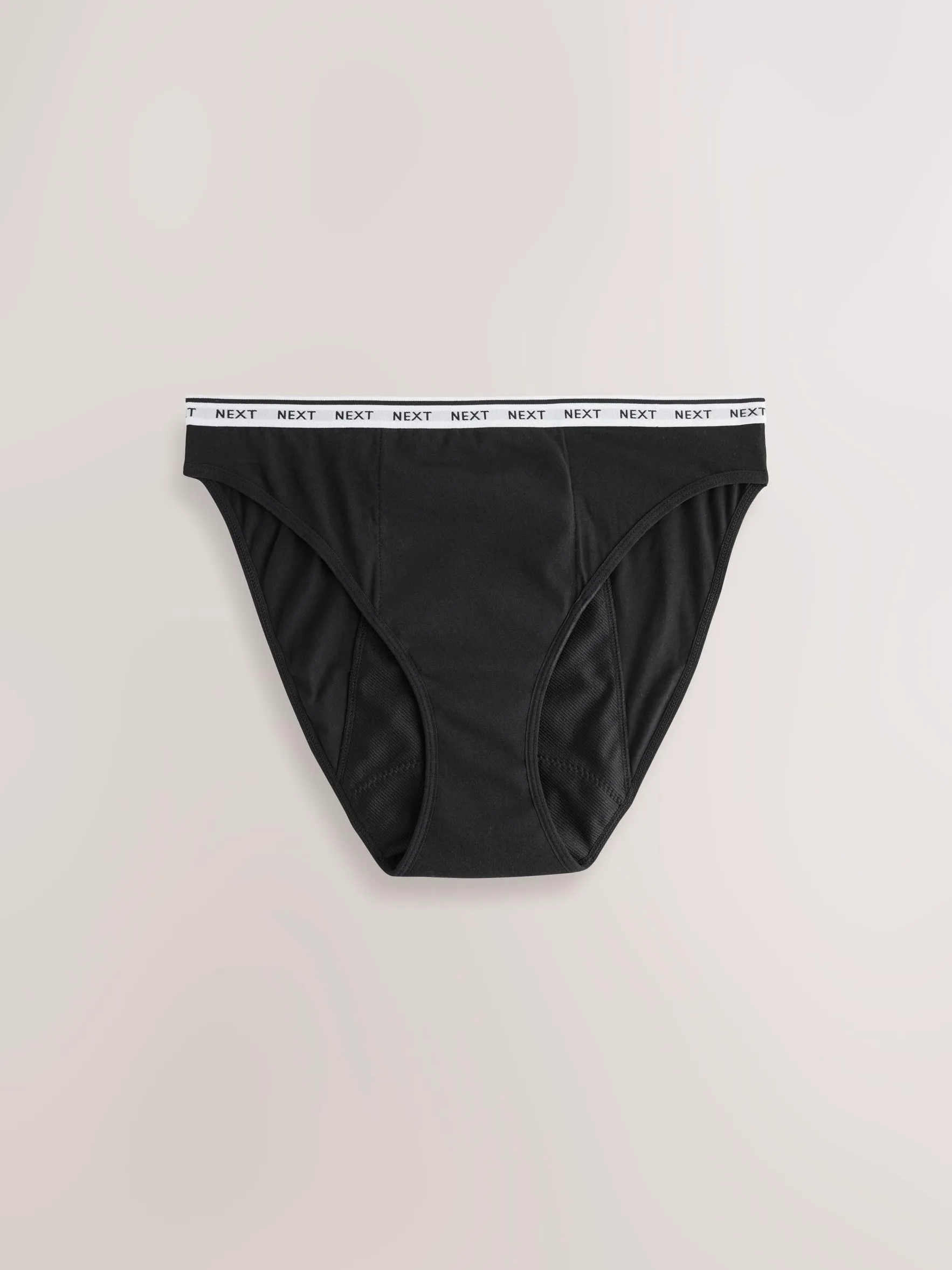 NEXT Mujeres Pack de 2 Braguitas menstruales para Flujo abundante de Pernera Alta Negro 44