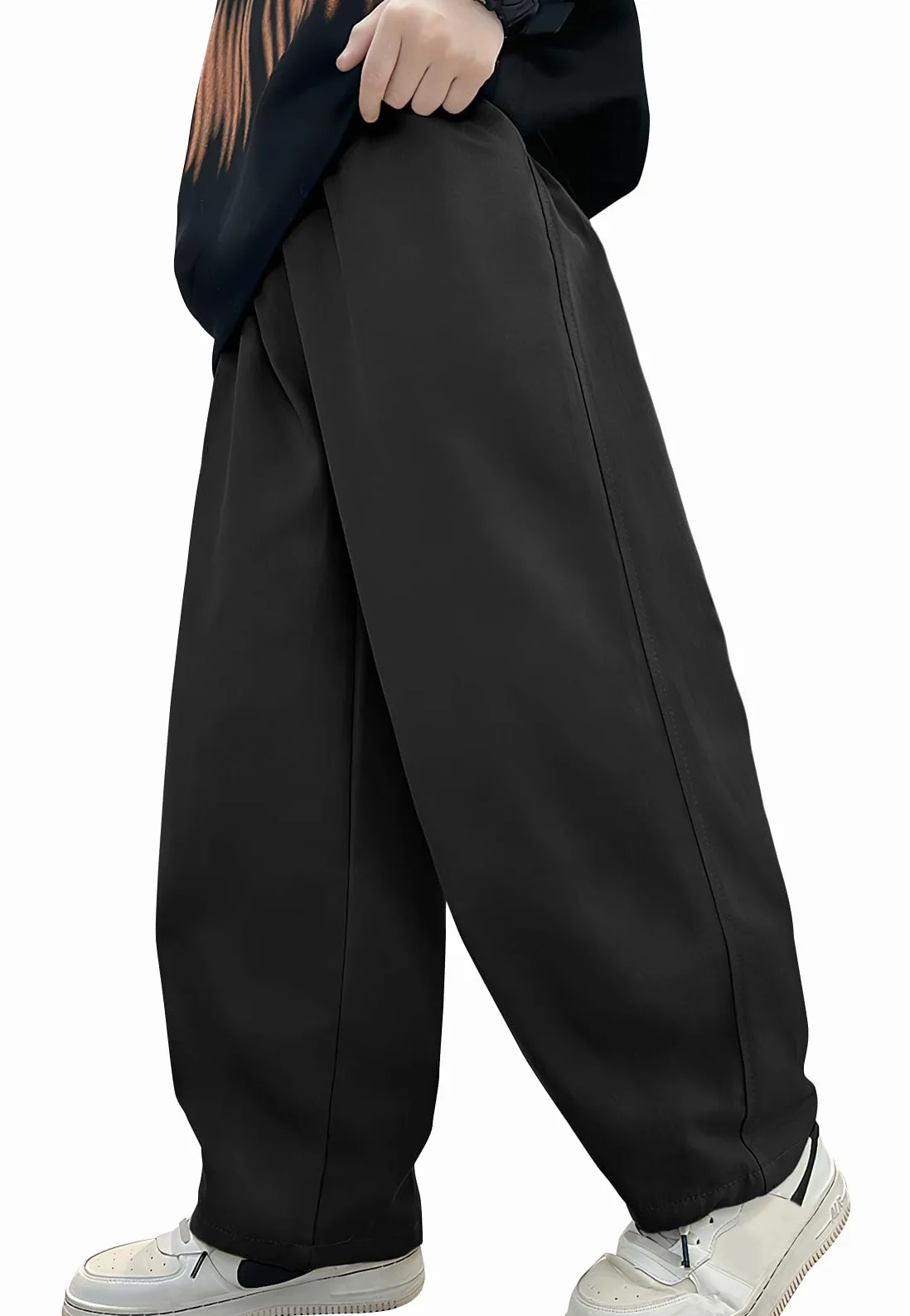 Pantalones cargo holgados para niños cintura elástica 110-164