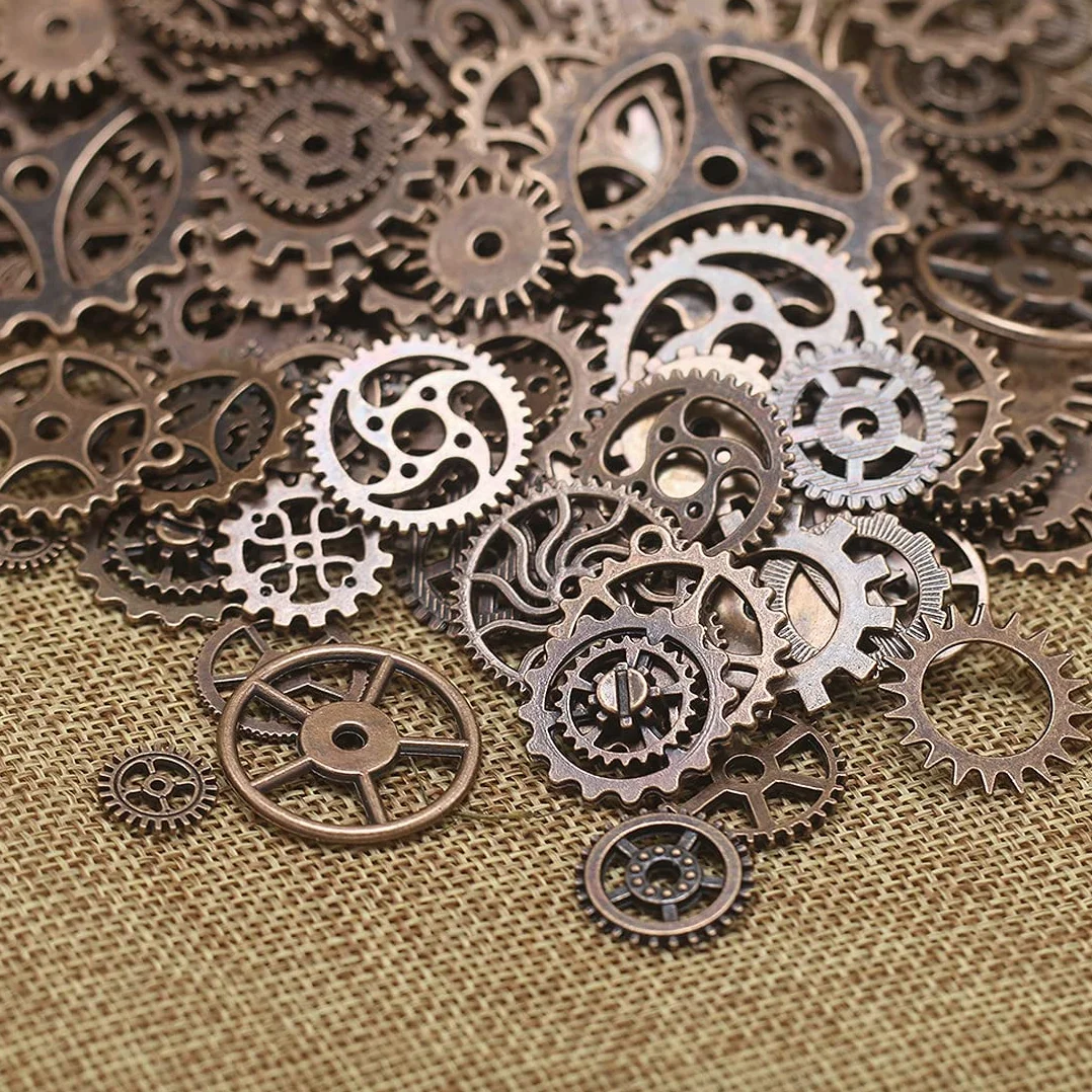 Steampunk Gears Set Colgante de metal para joyería