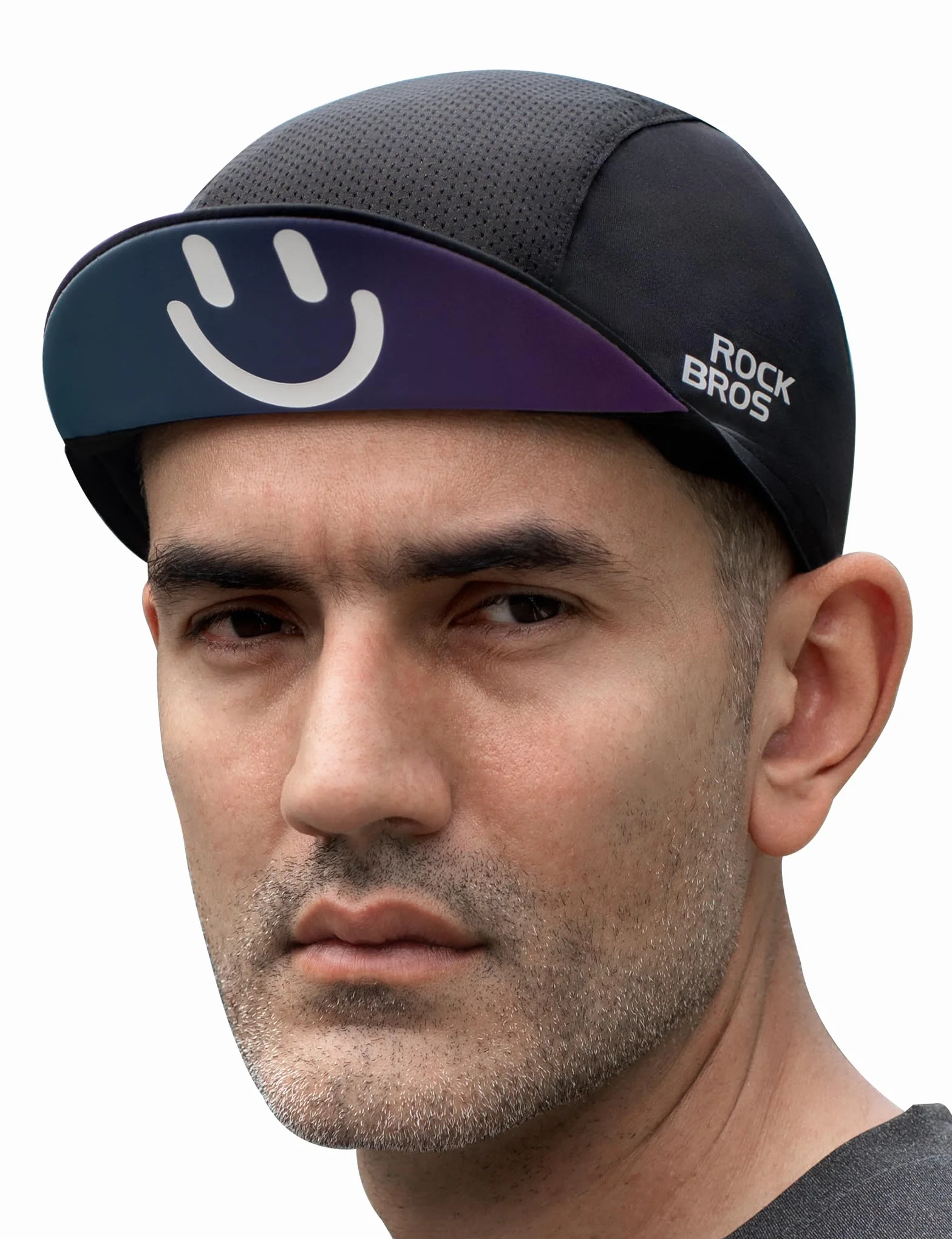ROCKBROS Gorra de Ciclismo con Visera Bajo Casco Transpirable Cortaviento para Hombre Mujer