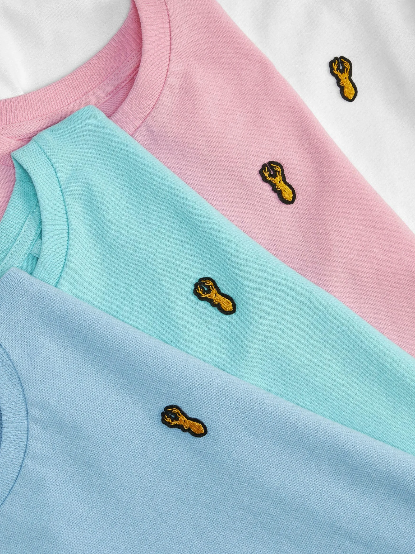NEXT Niños Pack de 4 Camisetas de Manga Corta con Bordado de Ciervo