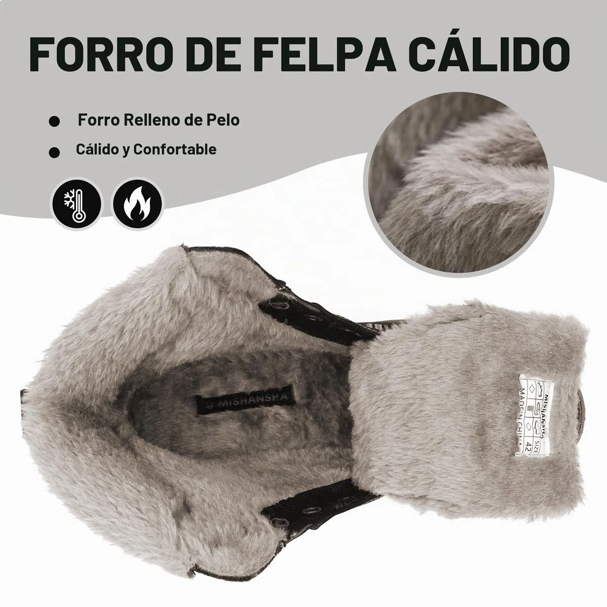 Mishansha Botas de Nieve Hombre Mujer Invierno Amarillo Gr.45
