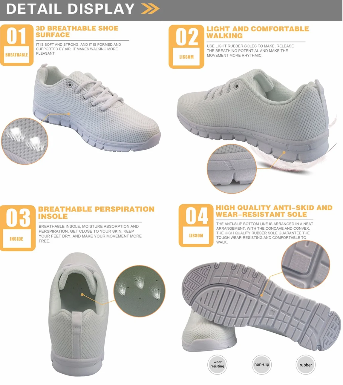 Showudesigns Zapatillas de Running Adulto para Mujer Senderismo Trabajo EU 36-42