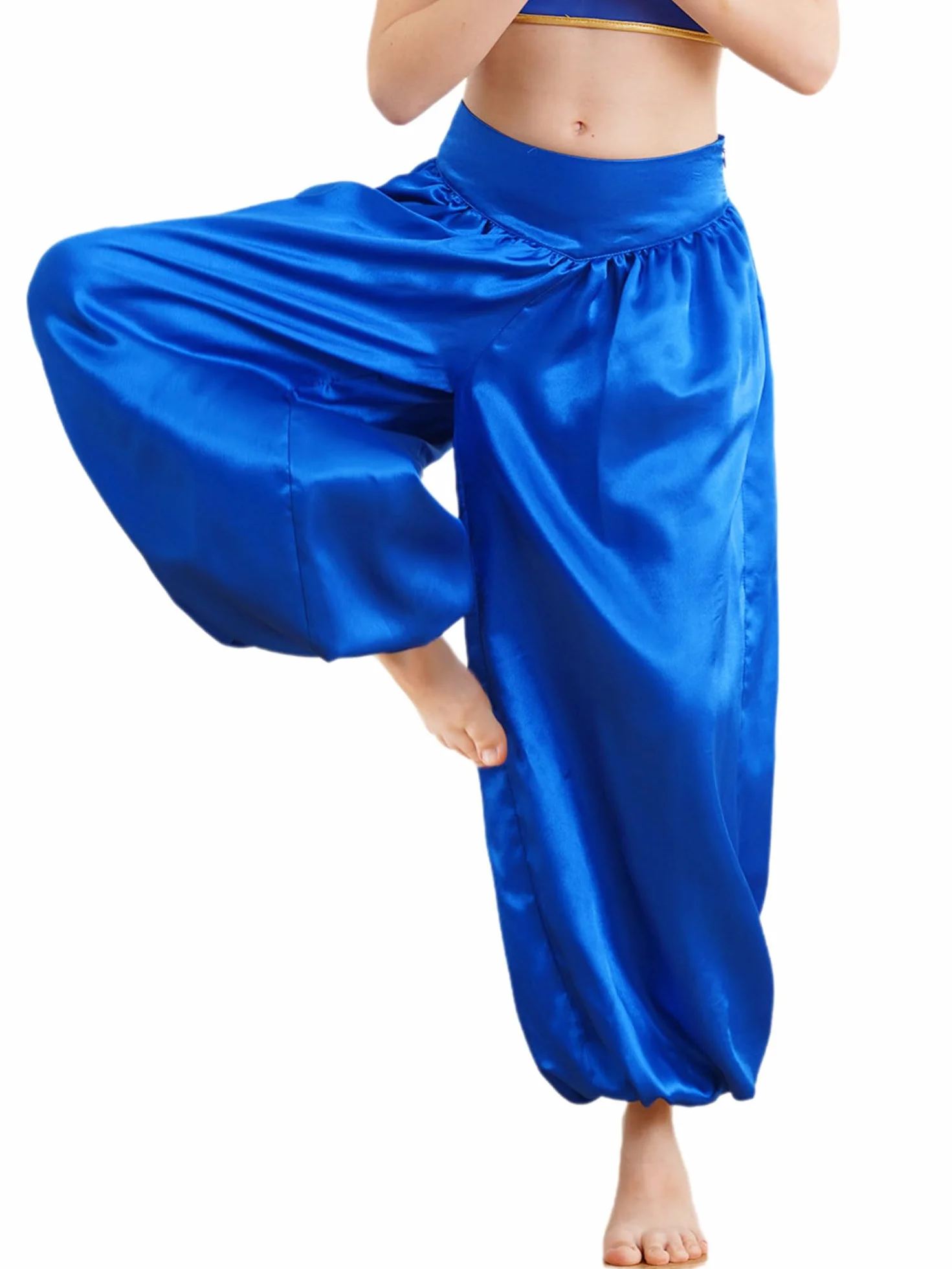 IEFIEL Pantalones Bombachos Árabes para Disfraz Aladino Niños Danza del Vientre 5-16 Años