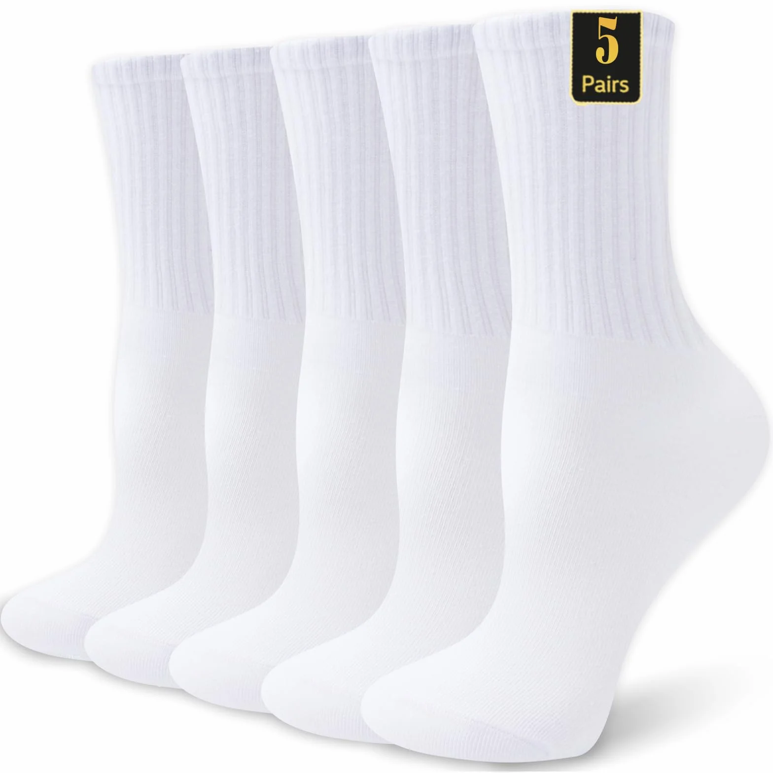 Calcetines Hombre Algodón Peinado - 5 Pares Suaves y Transpirables para Deporte Running, Tenis y Día a Día