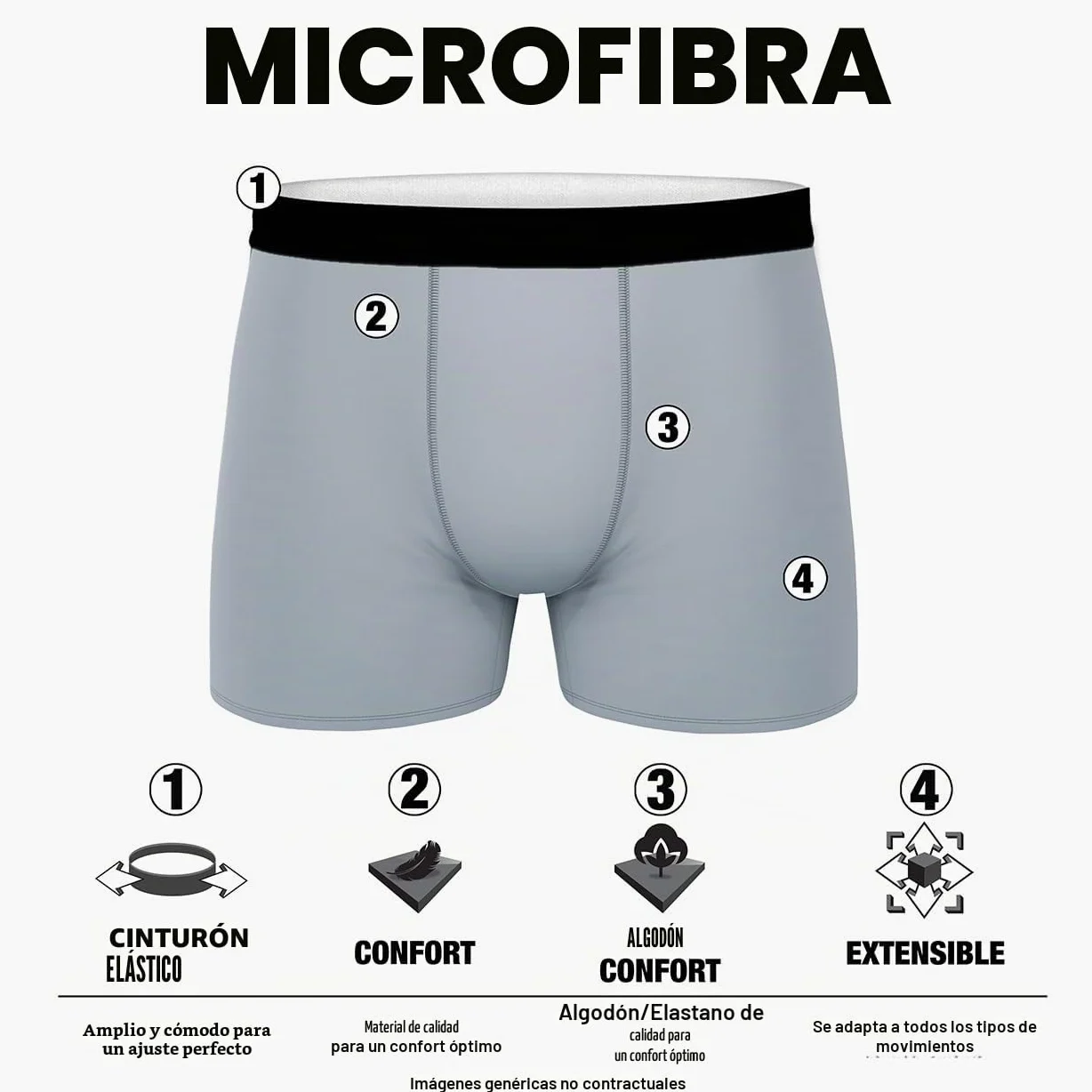 pierre cardin underwear Ropa Interior de Hombres (Pack de 4)