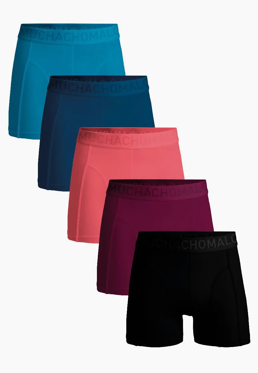Muchachomalo Calzoncillos para Hombre, Ropa Interior Lisa de Algodón para Hombre, Pack de 4 Unidades, Bóxers Lisos de Corte Clásico con Cintura Elástica