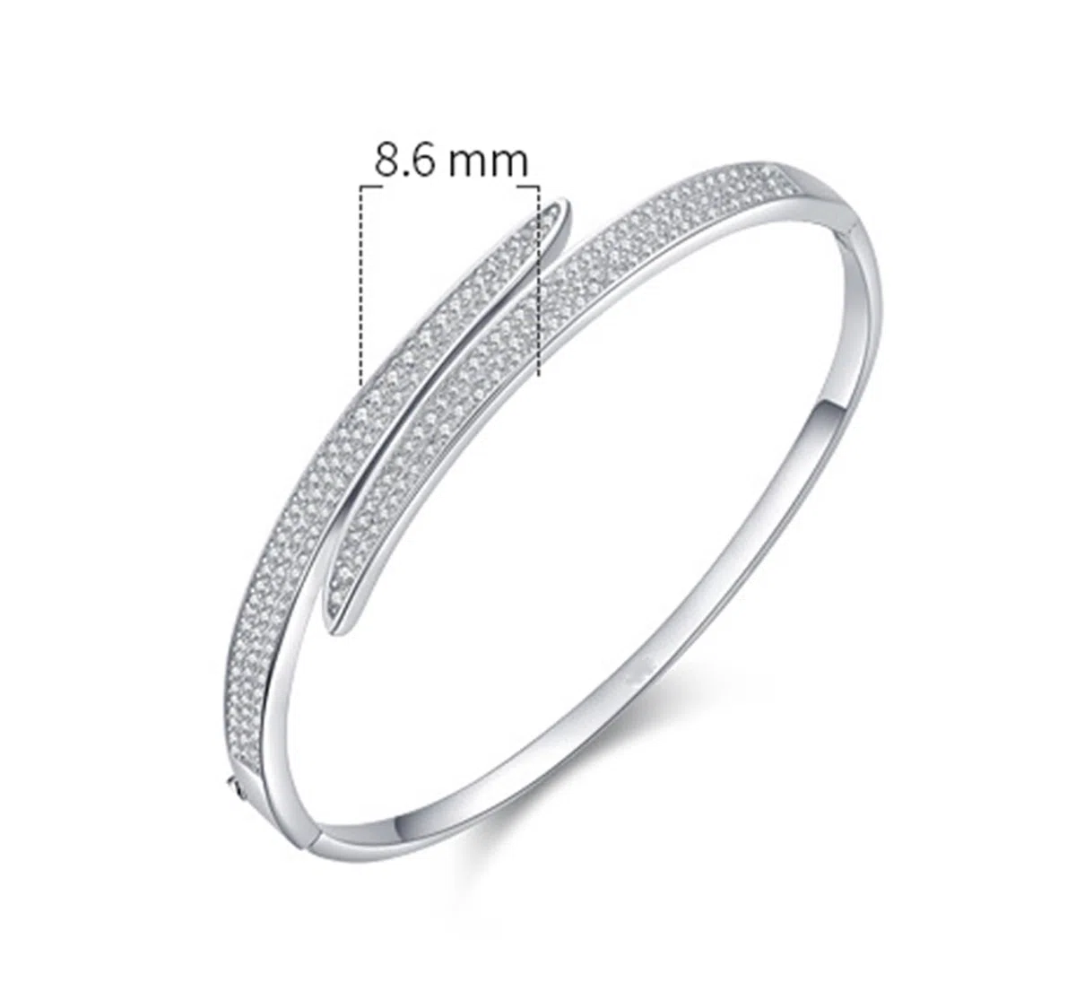 Pulseras asimétricas de platino vintage para mujer con diamantes creados, pulseras de hermana mayor para mujer, PT950 y oro blanco de 9K/14K/18K