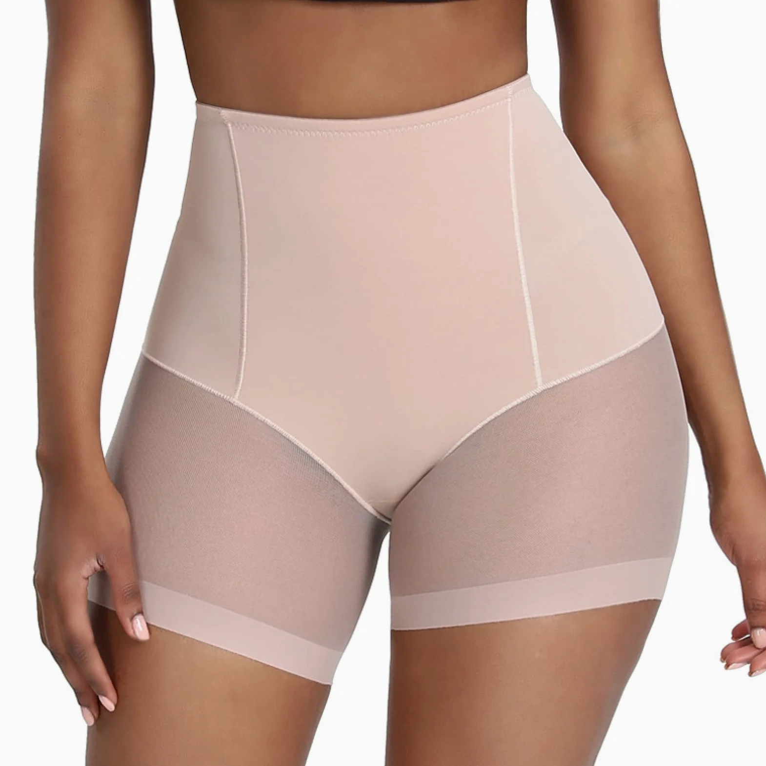 Entrenador de Cintura Alta para Mujer, Ropa Moldeadora Costura de Malla, Bragas con Control de Barriga, Moldeador de Cuerpo, Ropa Interior Adelgazante