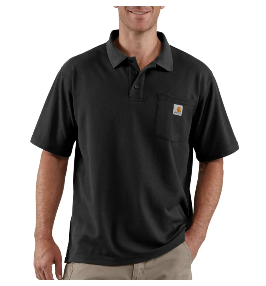 Carhartt Loose Fit Midweight Short-Sleeve Pocket Polo Polo Shirt Hombre (Pack de 1)