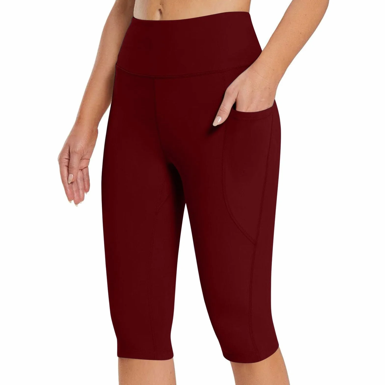 Genérico Leggins 3D Anticelulitico Push Up Scrunch Ropa Pilates Yoga 3/4 Suave Pantalones Capri Cintura Alta Sin Costuras Leggings Cortos Deporte Gimnasio Transpirable Opaco Ciclista