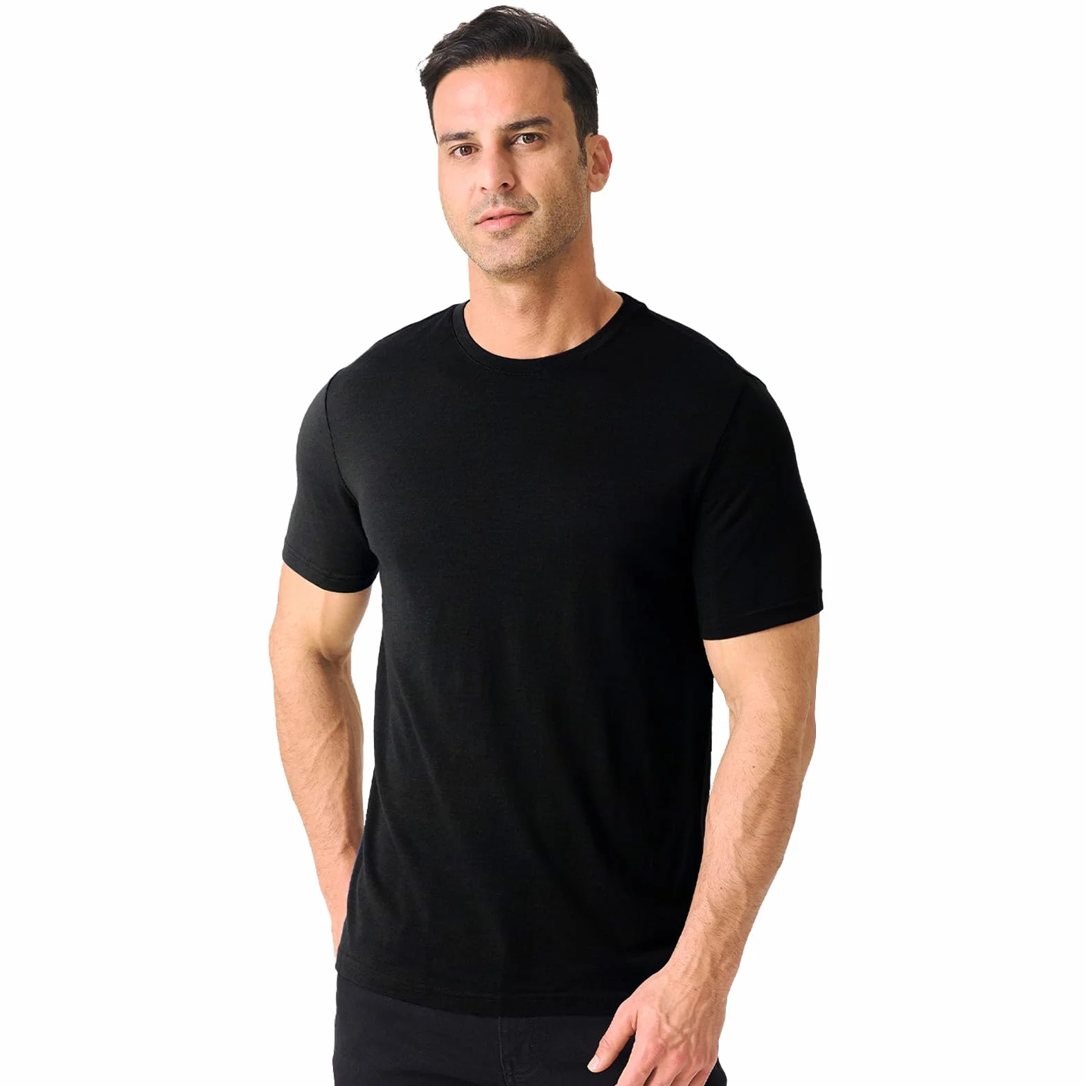 Merino Protect Camiseta Lana Merino Hombre Antiodor Funcional Ligera Interior Térmica para Senderismo y Viajes