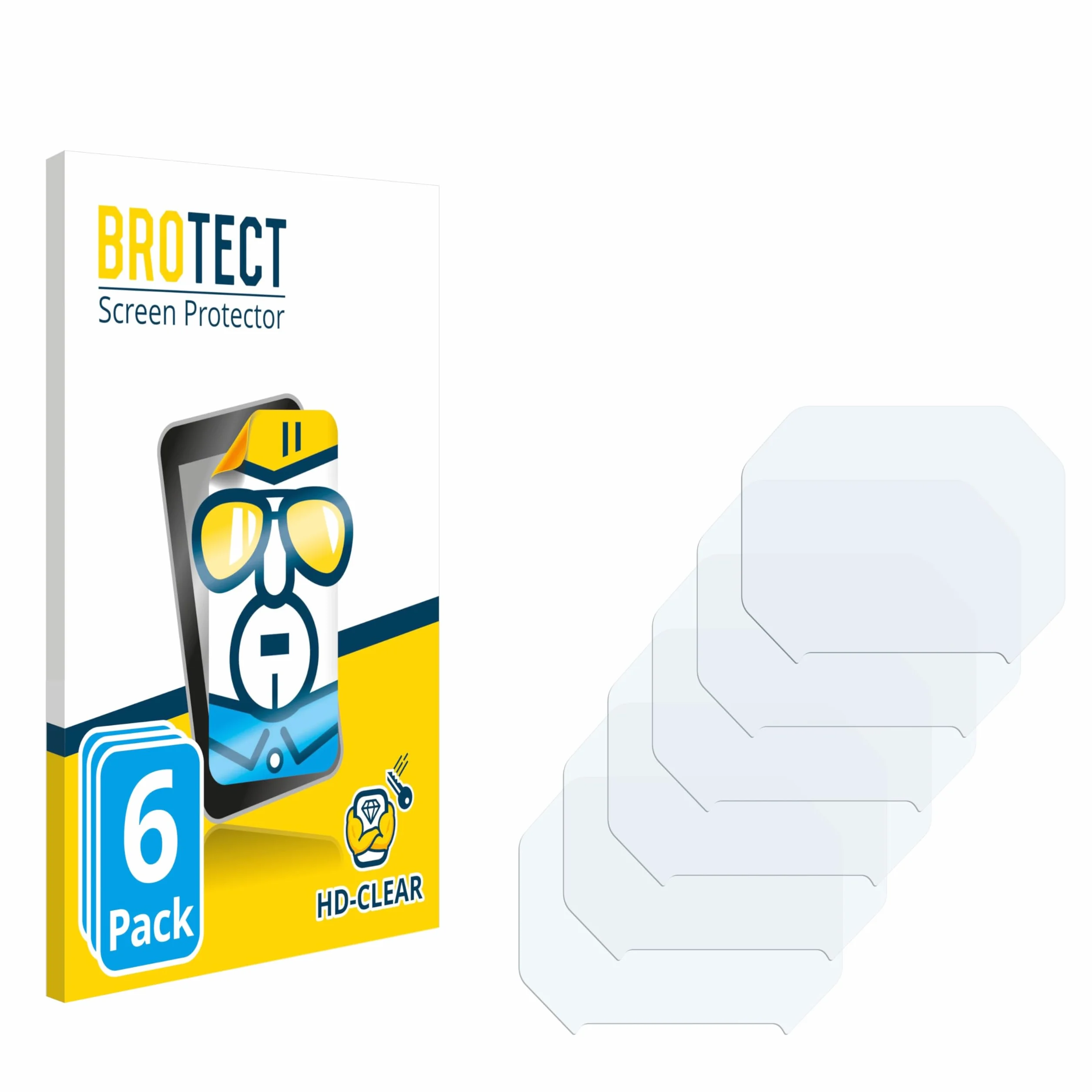 BROTECT Protector Pantalla para Casio G-Shock GBD-200 Protector Transparente (6 Unidades) Anti-Huellas