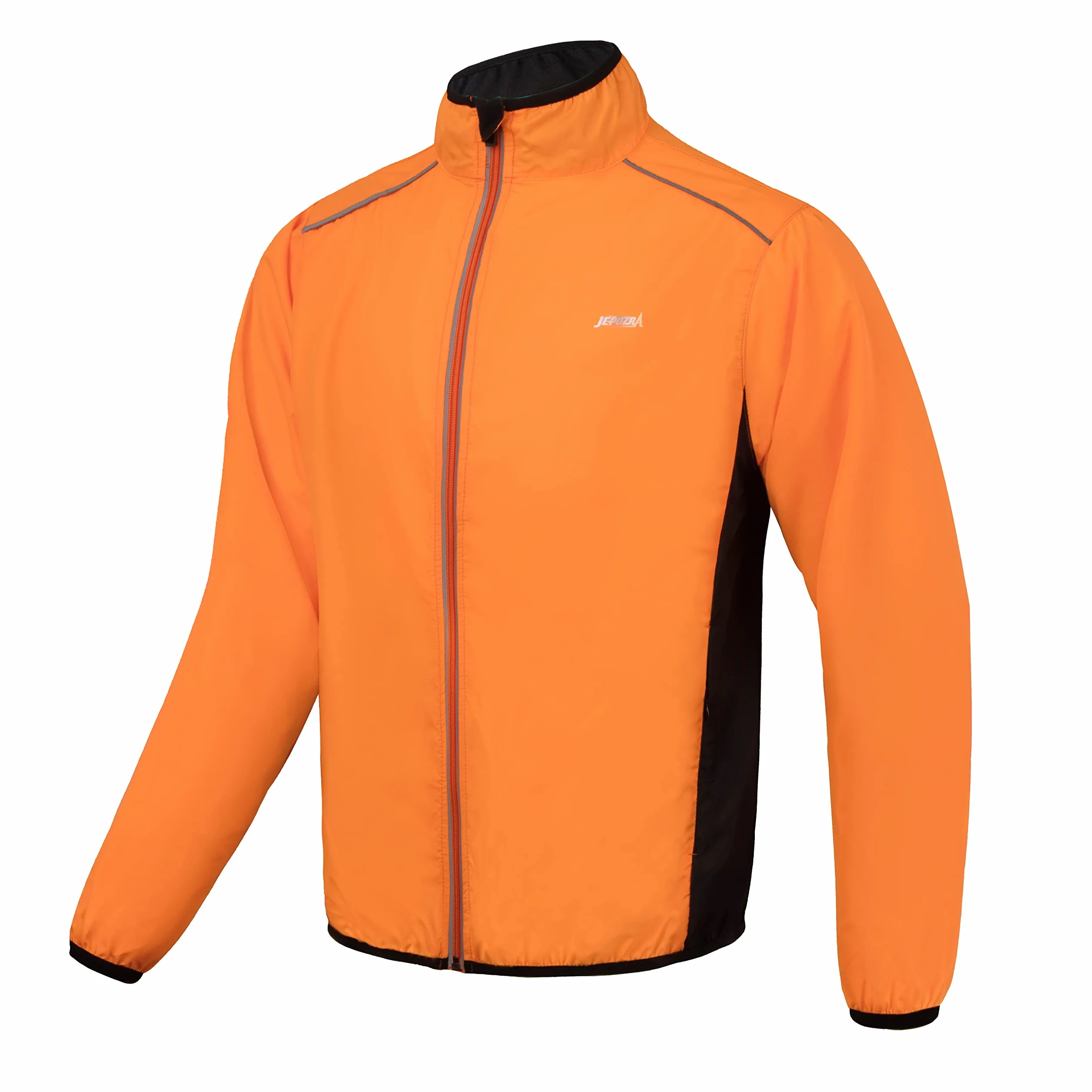 Chaqueta Cortavientos Ciclismo Hombre Montañismo Reflectante Transpirable Protección UV Manga Larga Correr Resistente Al Viento Y al Agua