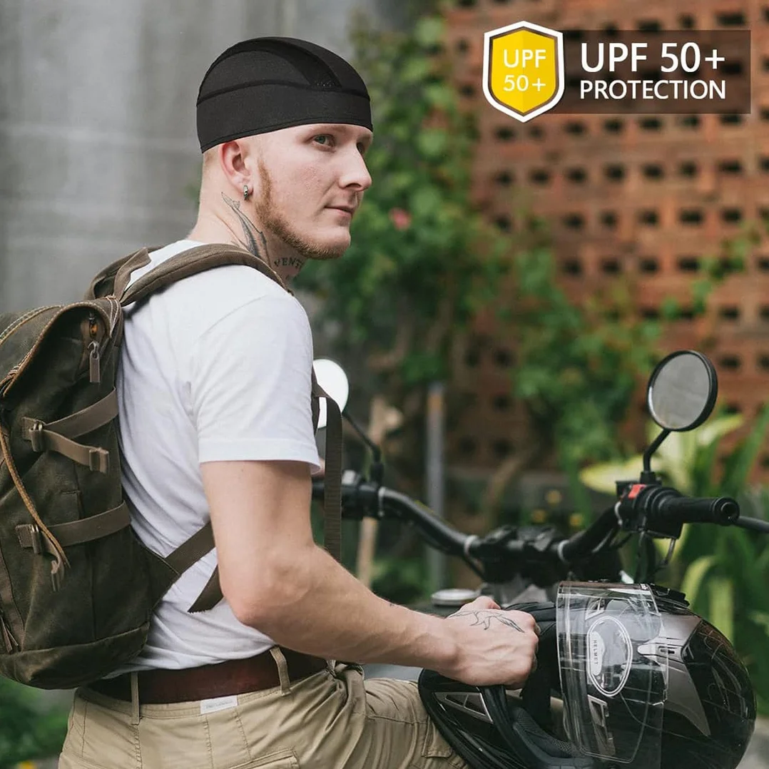 Gorro Bajo Casco Ciclismo Hombre Bandana Protección UV Sotocasco Bici Verano para Casco de Bicicleta