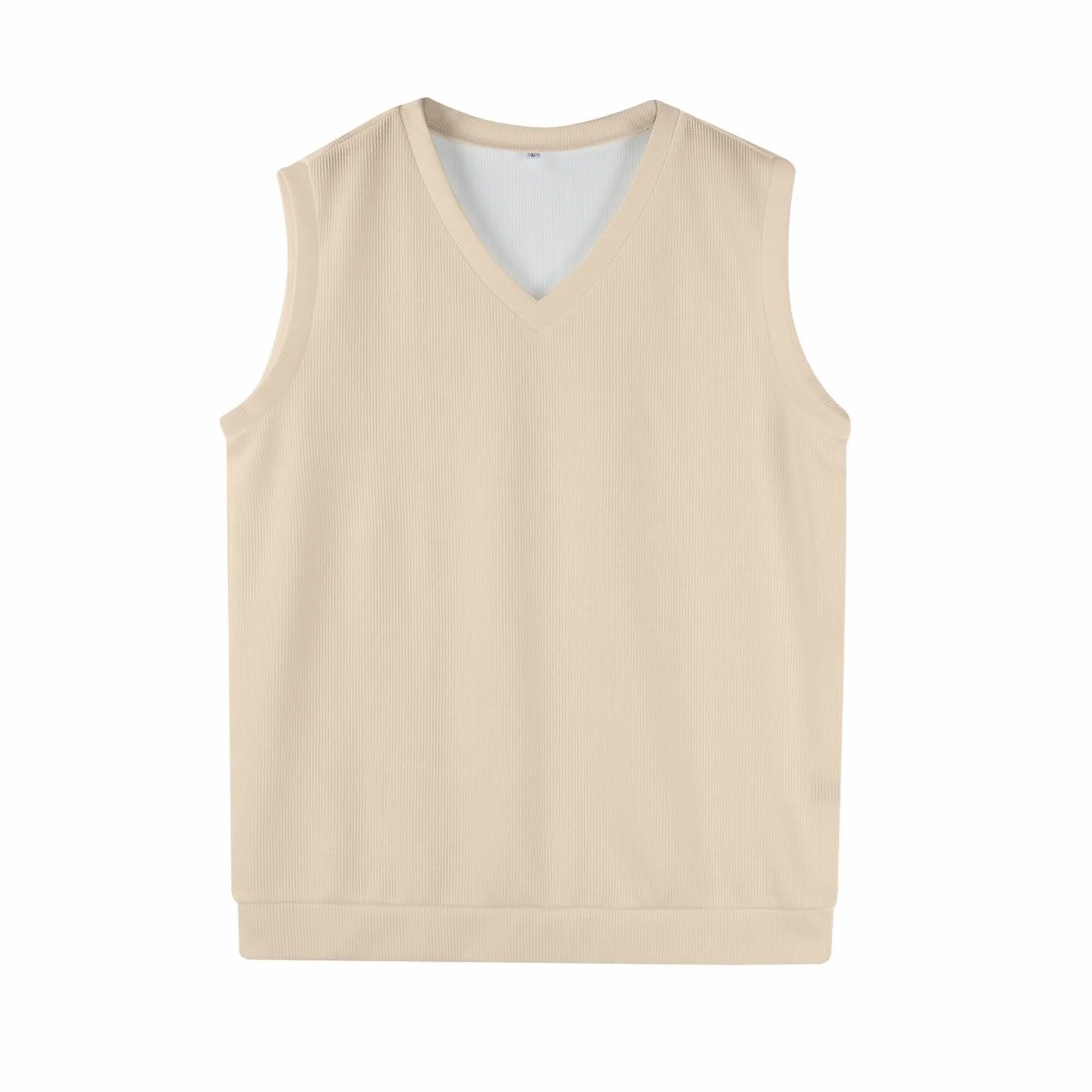 Chaleco de Punto con Cuello en V para Hombre Estilo Informal Sin Mangas Corte Ajustado Chaleco de Lana Suéter de Punto Clásico Chaleco de Caballero de Negocios