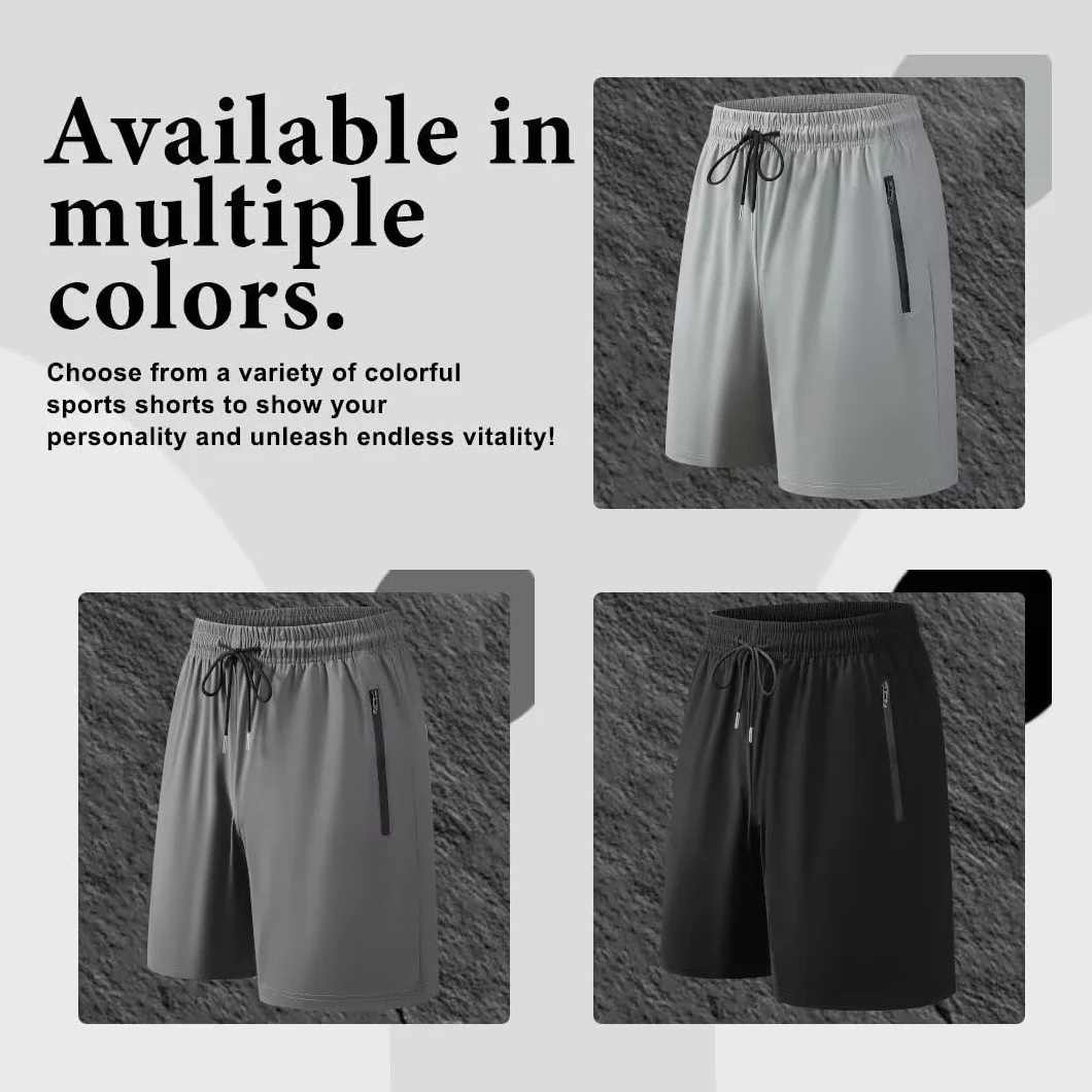 shepretty Hombre Deporte con Bolsillos Pantalones Cortos Deportivos de Secado Rápido y Transpirables para Correr Entrenamiento Ropa Shorts Deportiva
