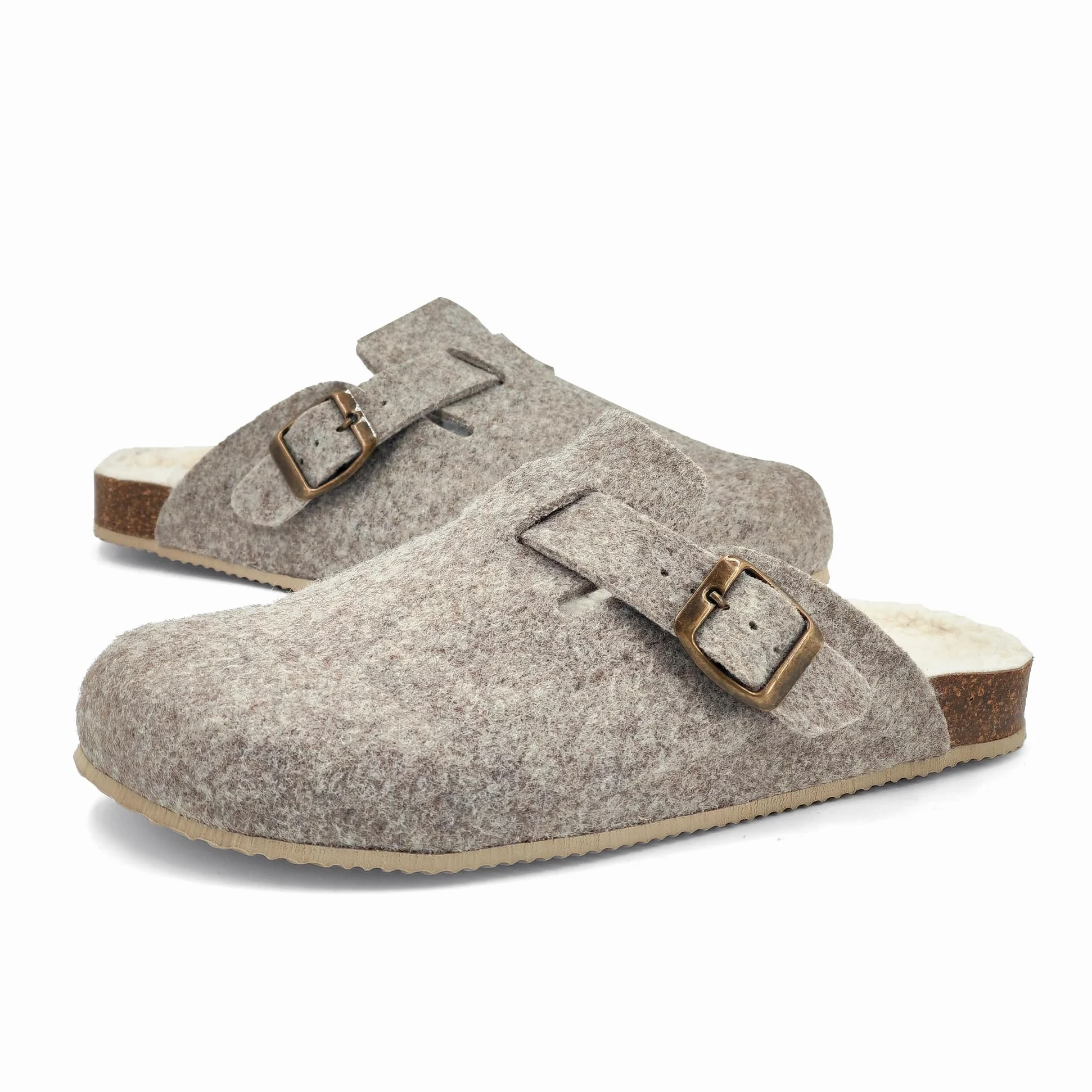 JOMIX Zapatillas Casa Mujer Invierno con Peluche Fabricadas en España Zuecos Mujer Fieltro con Plantilla Ortopédica