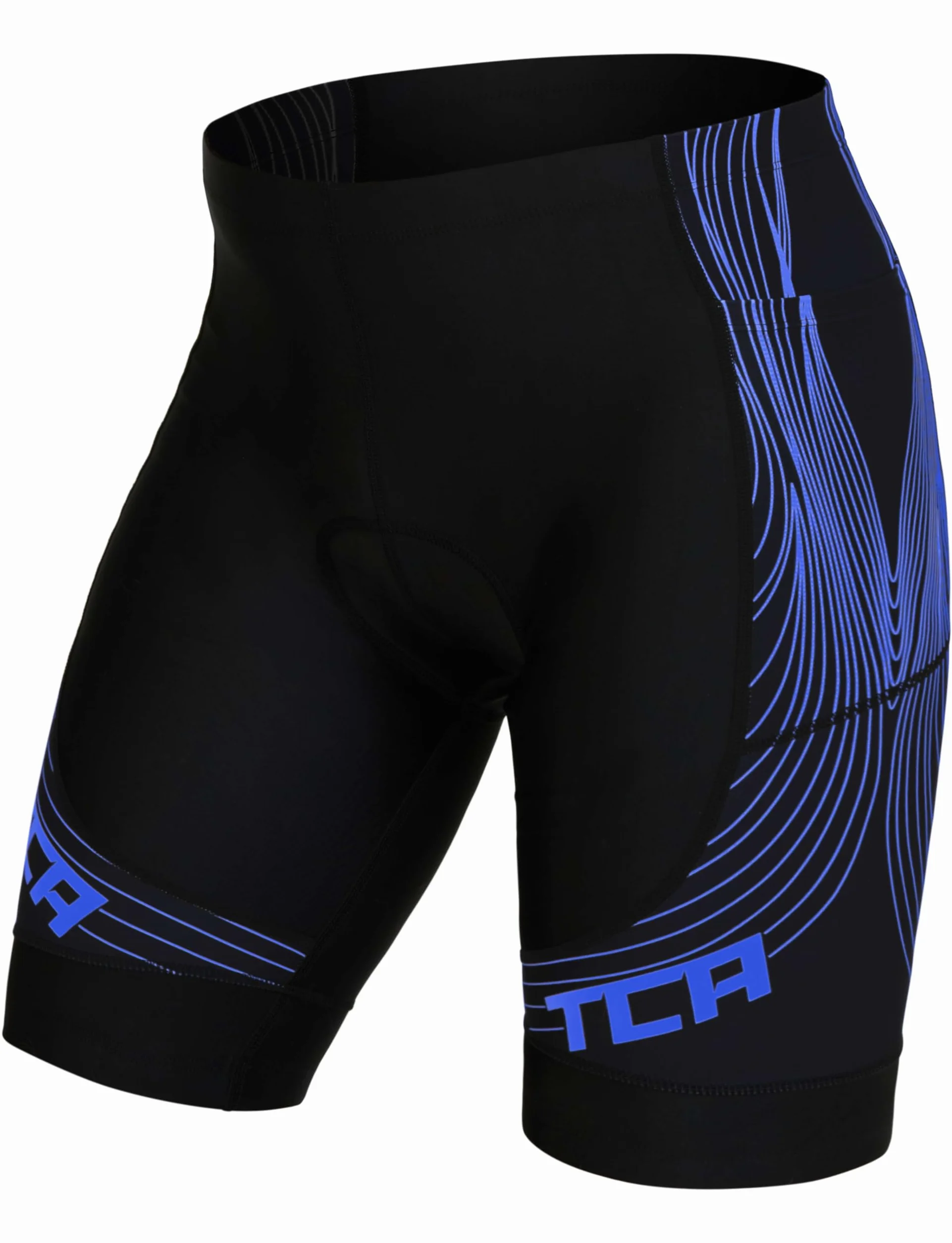 TCA Pantalón Corto Acolchado para Ciclismo para Hombre Slipstream, de Secado rápido, Transpirable y Antideslizante, con Bolsillo Trasero con Cremallera. Ideal para Ciclismo