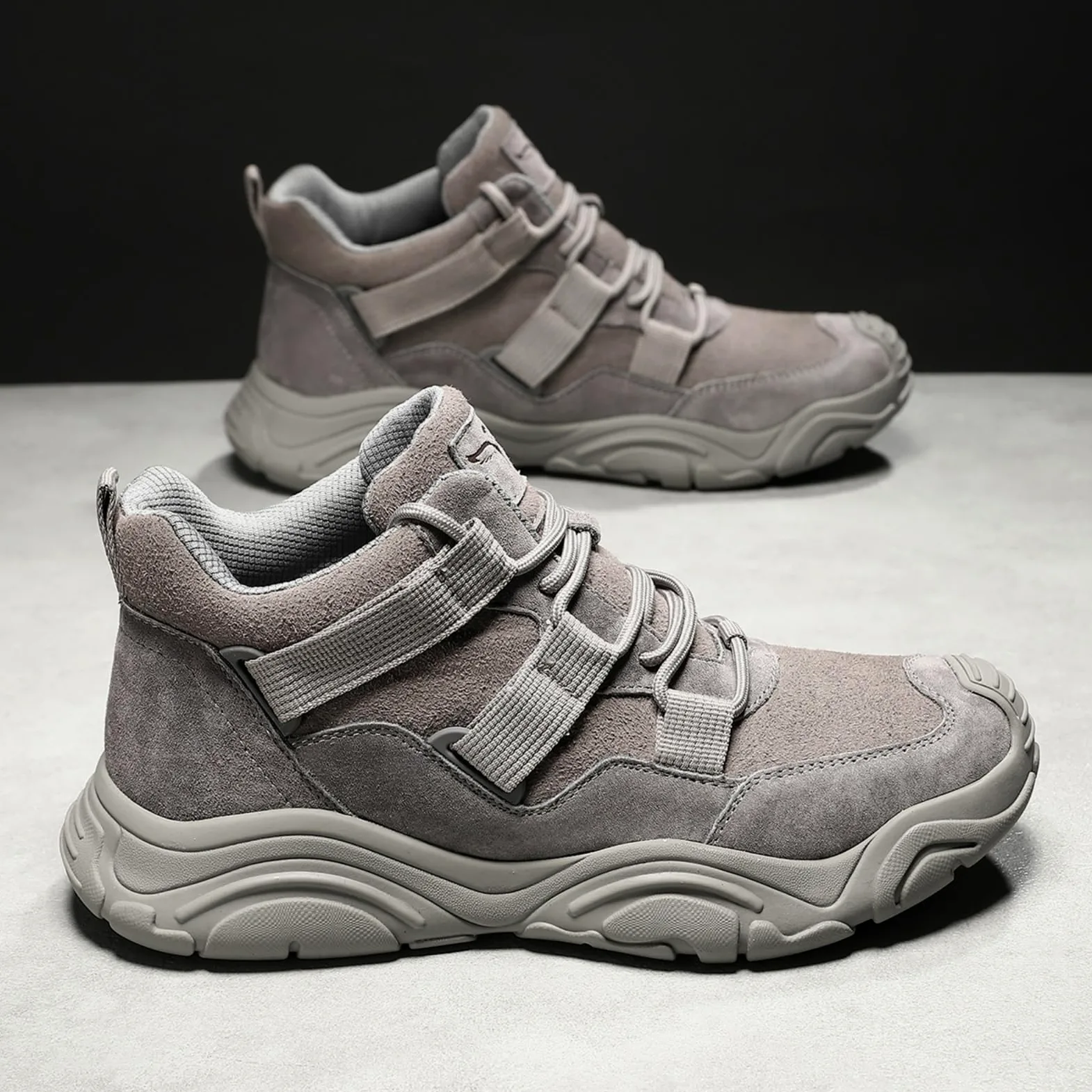 Botas Senderismo Impermeables Hombre Ligero Trekking Aire Libre | Ante Transpirable Caña Alta Con Cordones Antideslizante Con Plataforma Para Mochileros Acampadas Montaña