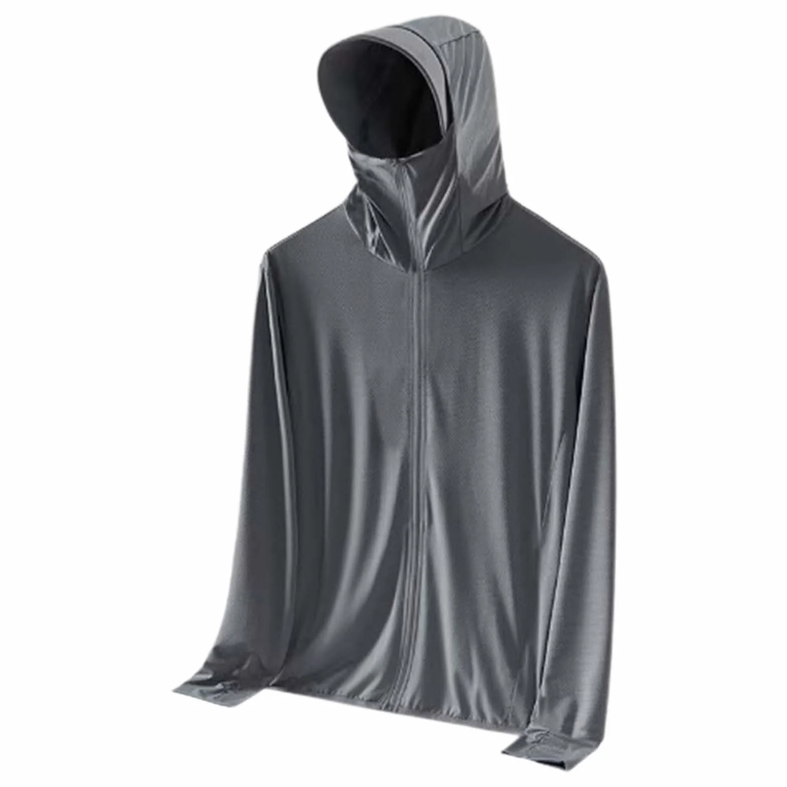 Sudadera con capucha para hombre UPF 50+ UV protección solar chaqueta de manga larga senderismo deportiva verano
