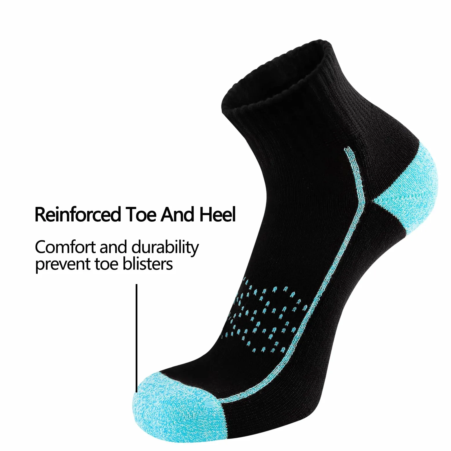 Hepsibah Calcetines deportivos de algodón grueso acolchado de corte bajo para mujer, paquete de 6