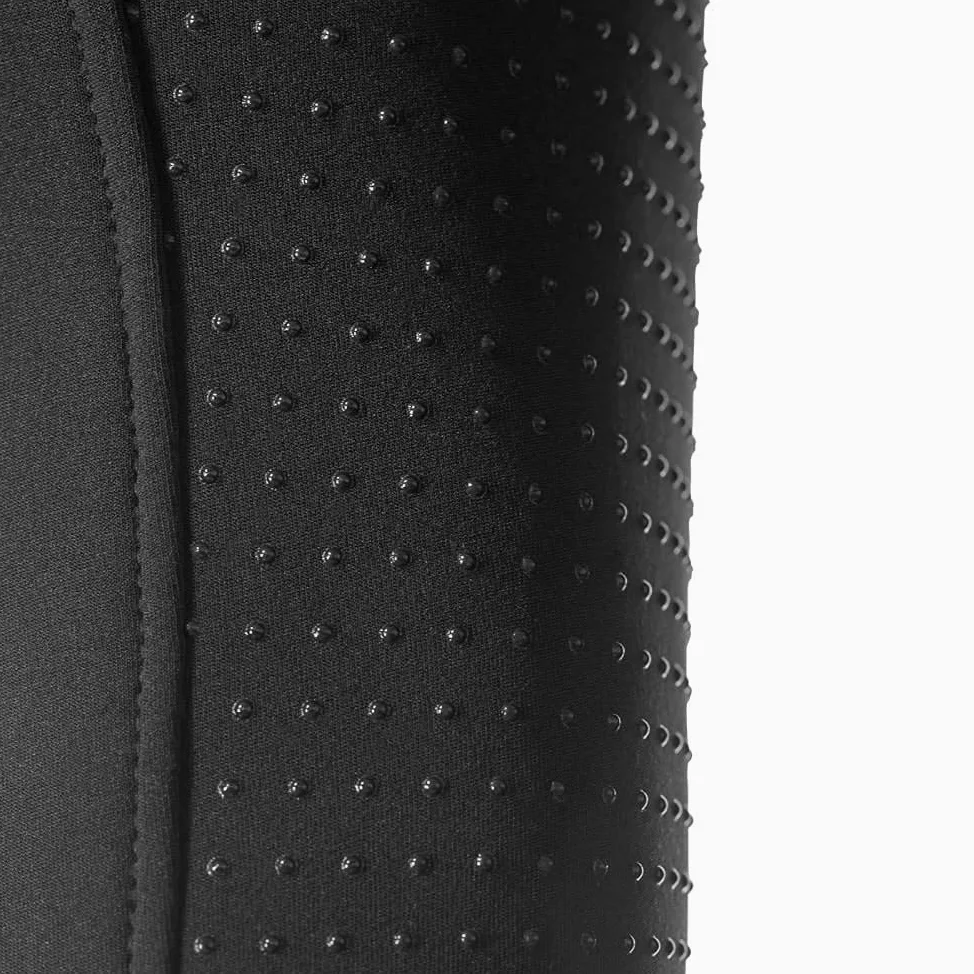 HORZE Active - Mallas de equitación de Silicona con Forro Polar para Mujer, Negro -, 36 US