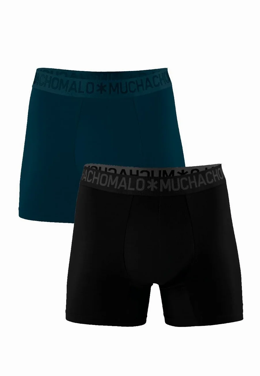 Muchachomalo Calzoncillos para Hombre, Ropa Interior Lisa de Algodón para Hombre, Pack de 2 Unidades, Bóxers Lisos de Corte Clásico con Cintura Elástica
