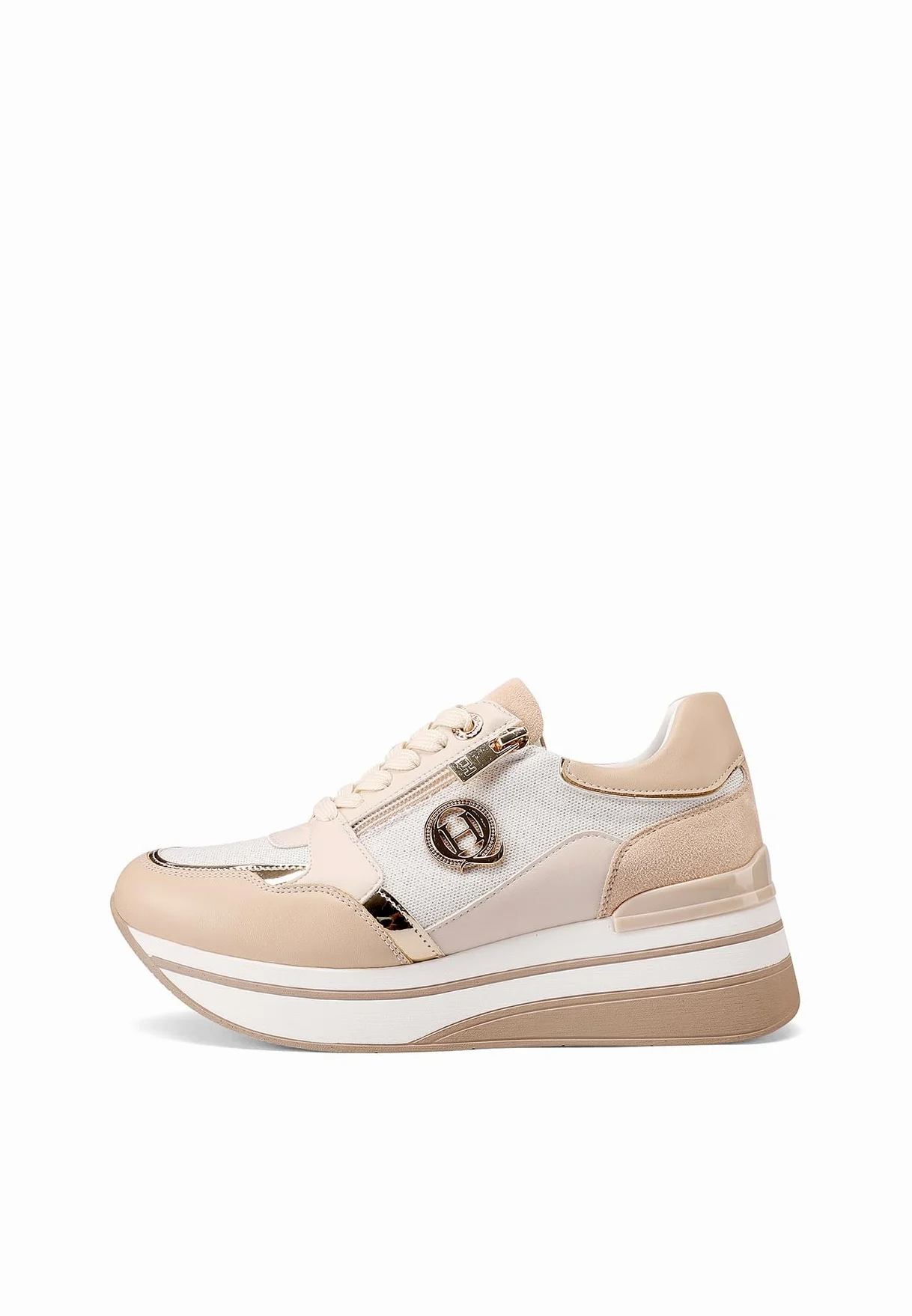QUEEN HELENA Zapatillas con Cuña Zapatillas de Deporte Altas Casual Mujer X32-15