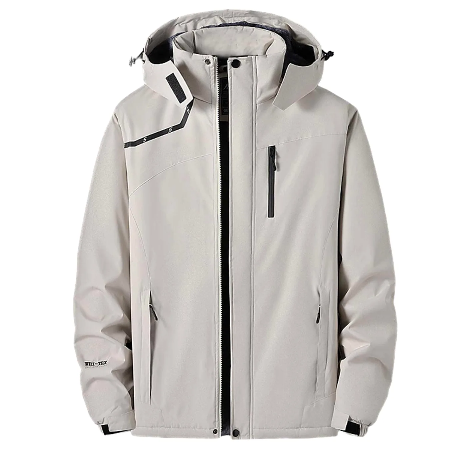 Chaqueta Impermeable Hombres Chubasquero Cortaviento Detalles Reflectantes - Chaqueta Trench Deporte Transpirable Waterproof Reutilizable Cortaviento Ligero con Cremallera - Impermeable con Capucha