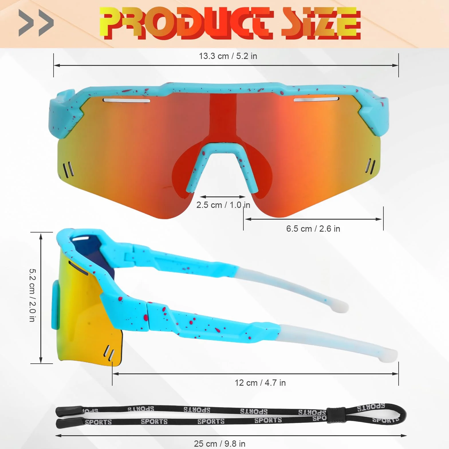 Gafas de Sol Polarizadas UV400 para Niño Niña Deportivas Ciclismo Running