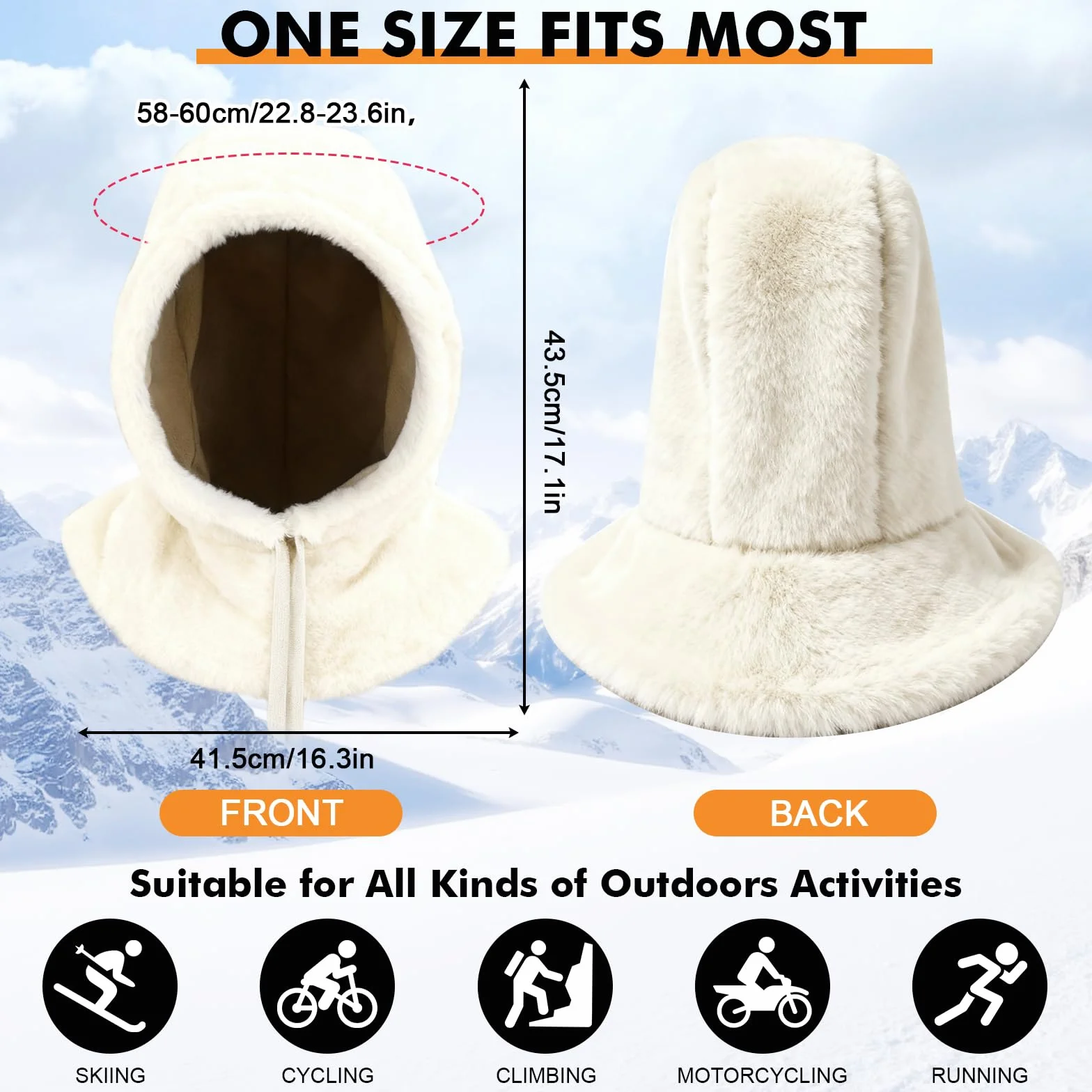 TAGVO Invierno Pasamontañas Termico Mujer, Capucha Polar Prueba de Viento Caliente Capucha Bufanda, Cálido Sombrero Calentador de Cuello, Multifuncional Gorro Invierno para Frío Esquí al Aire Libre
