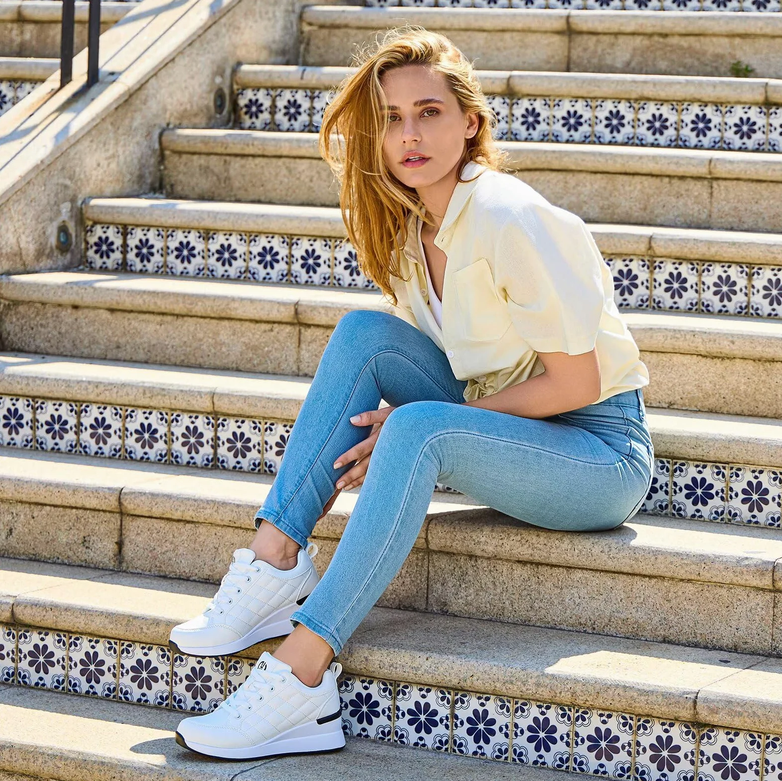 Zapatillas de Cuña para Mujer, Tacón de Cuña de 6 CM, Ligeras y Transpirable